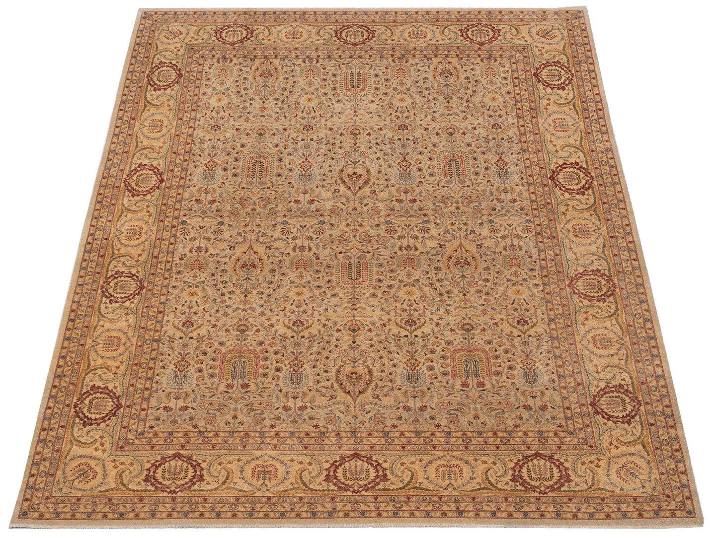 Jallira Cream Gold 9.1x11.4 Hand Knotted Rug