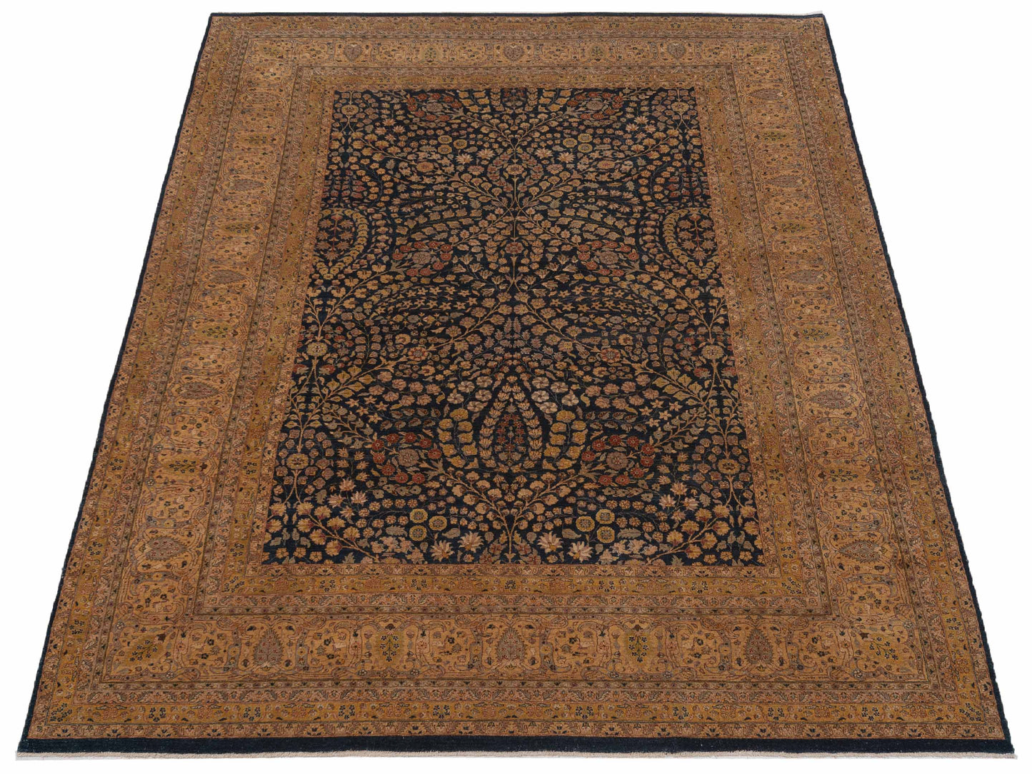 Jallira Navy Gold 9x11.9 Hand Knotted Rug