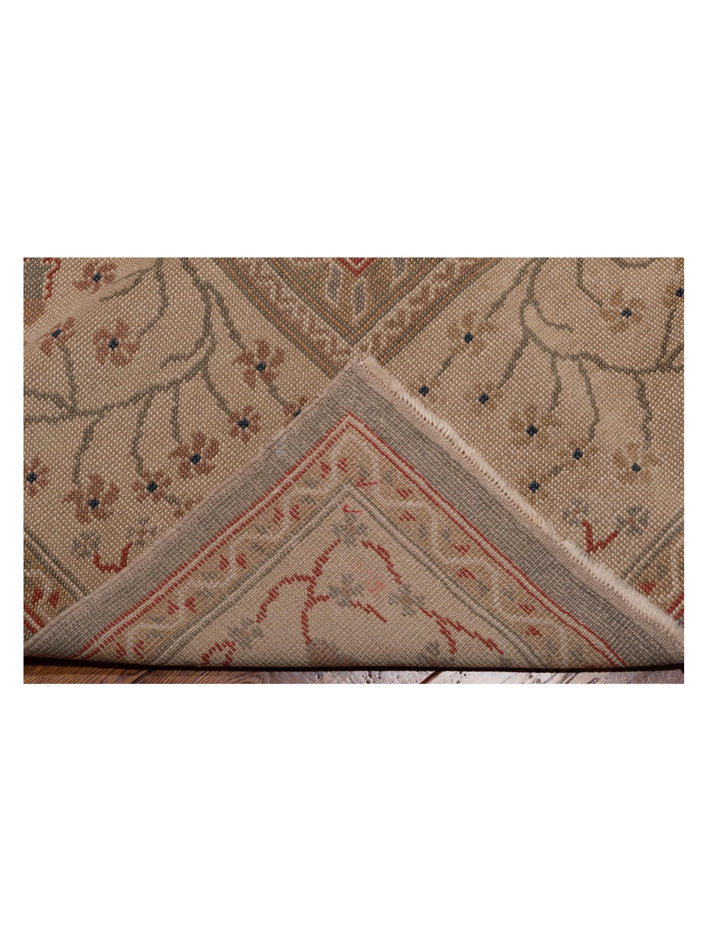 Oushak Silver Ivory 12.6x19.4 Hand Knotted Rug