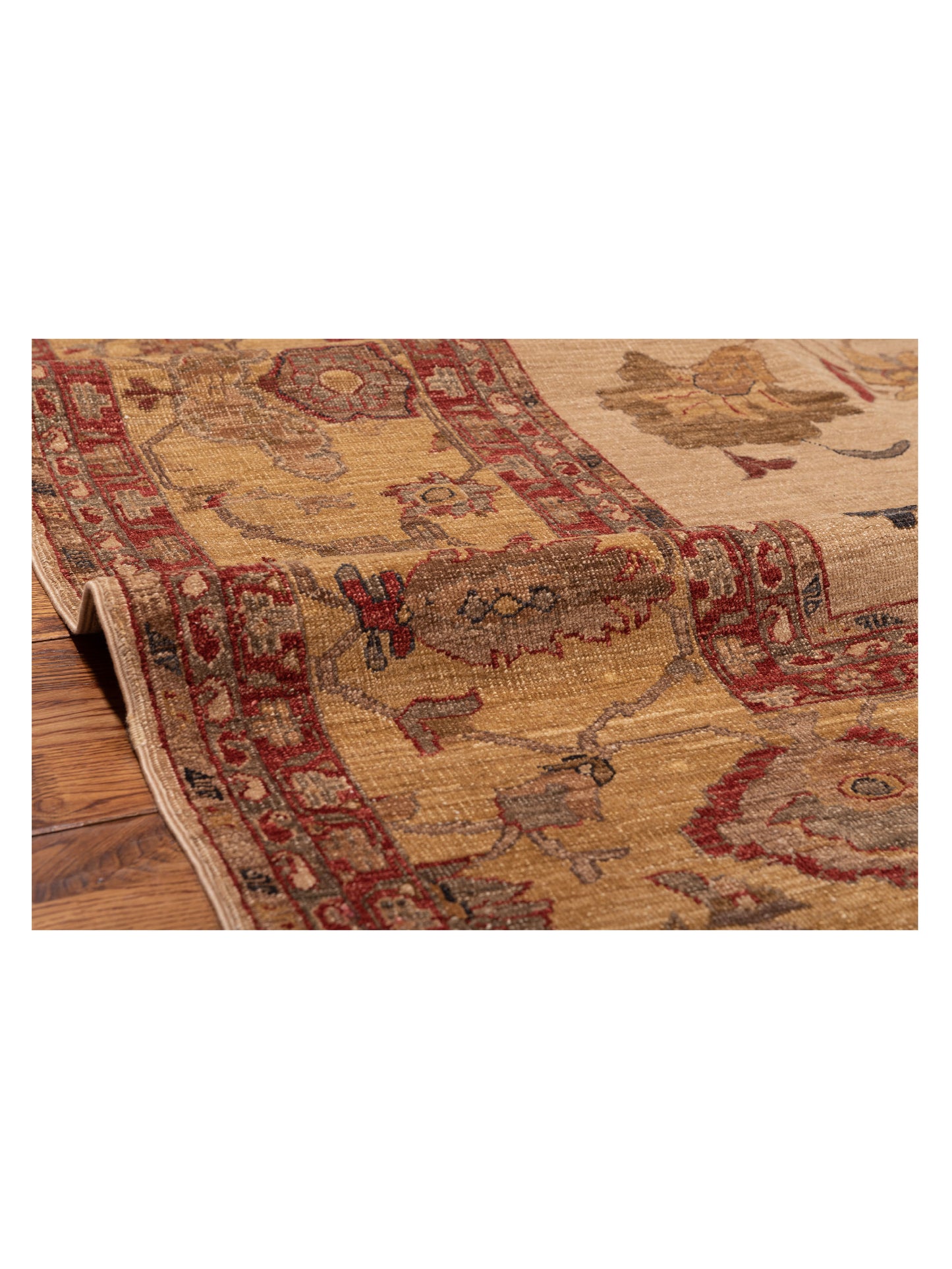 Elvaria Beige Gold 9.1x11.7 Hand Knotted Rug