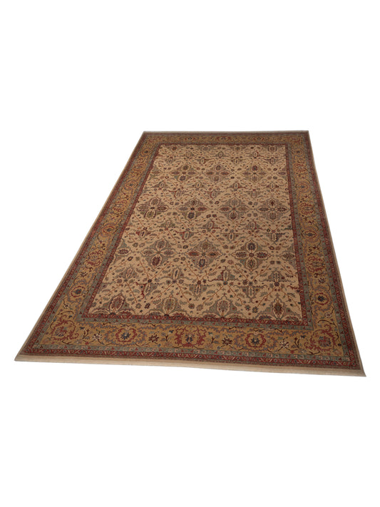 Antiqua Loom Beige Gold 12x16.4 Hand Knotted Rug