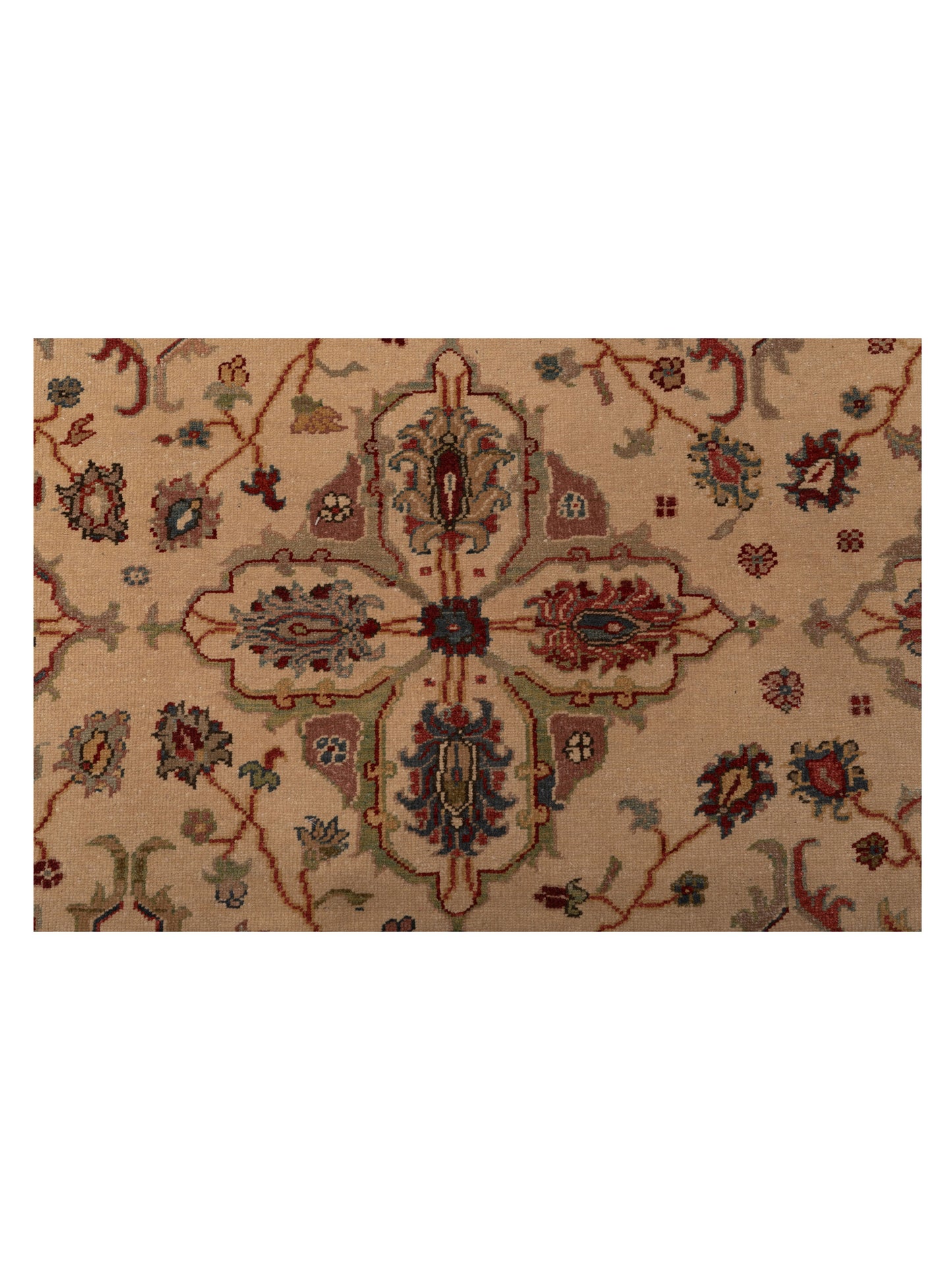 Antiqua Loom Beige Gold 12x16.4 Hand Knotted Rug