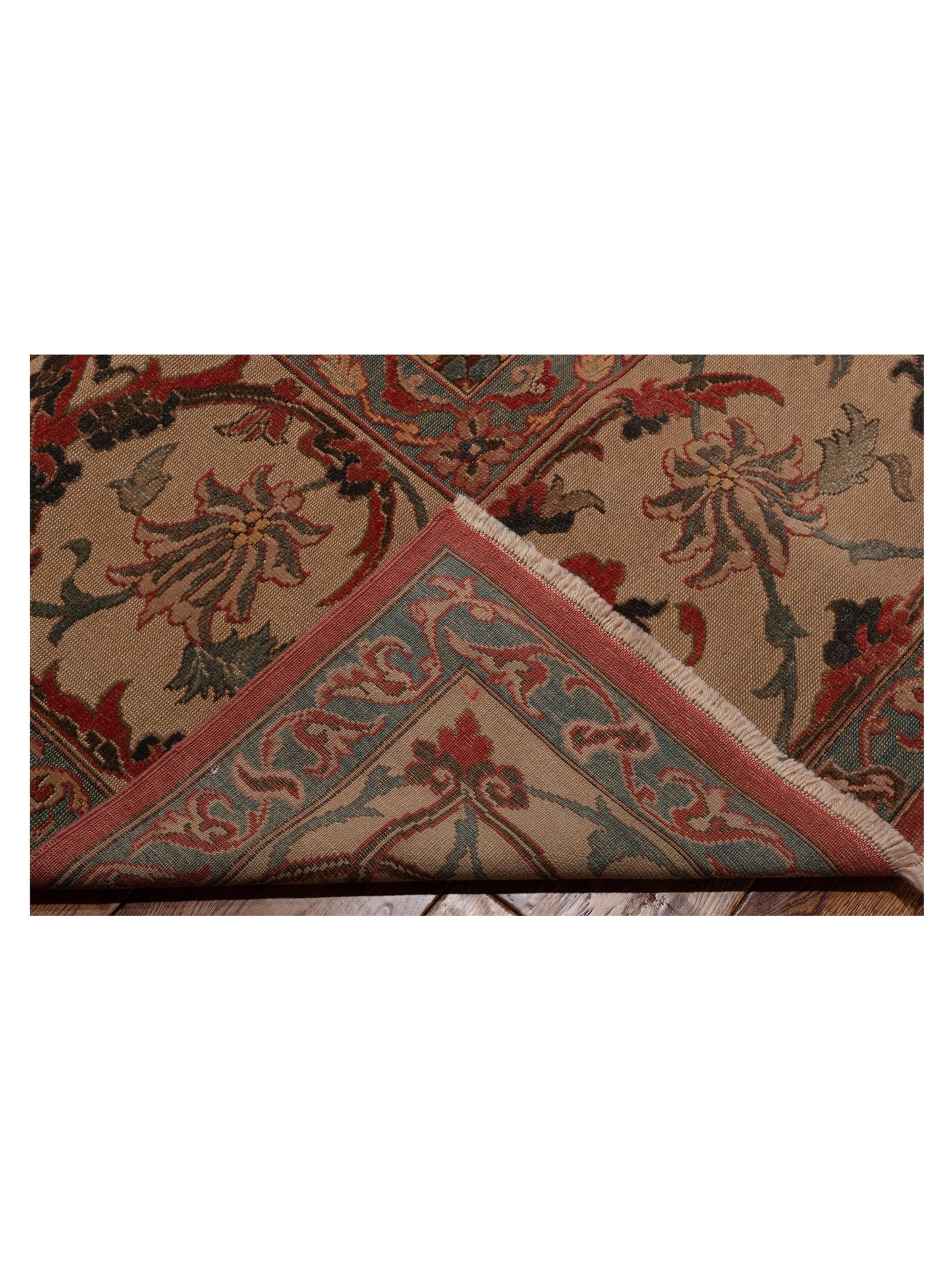 Antiqua Loom Rust Beige 13.7x18.3 Hand Knotted Rug