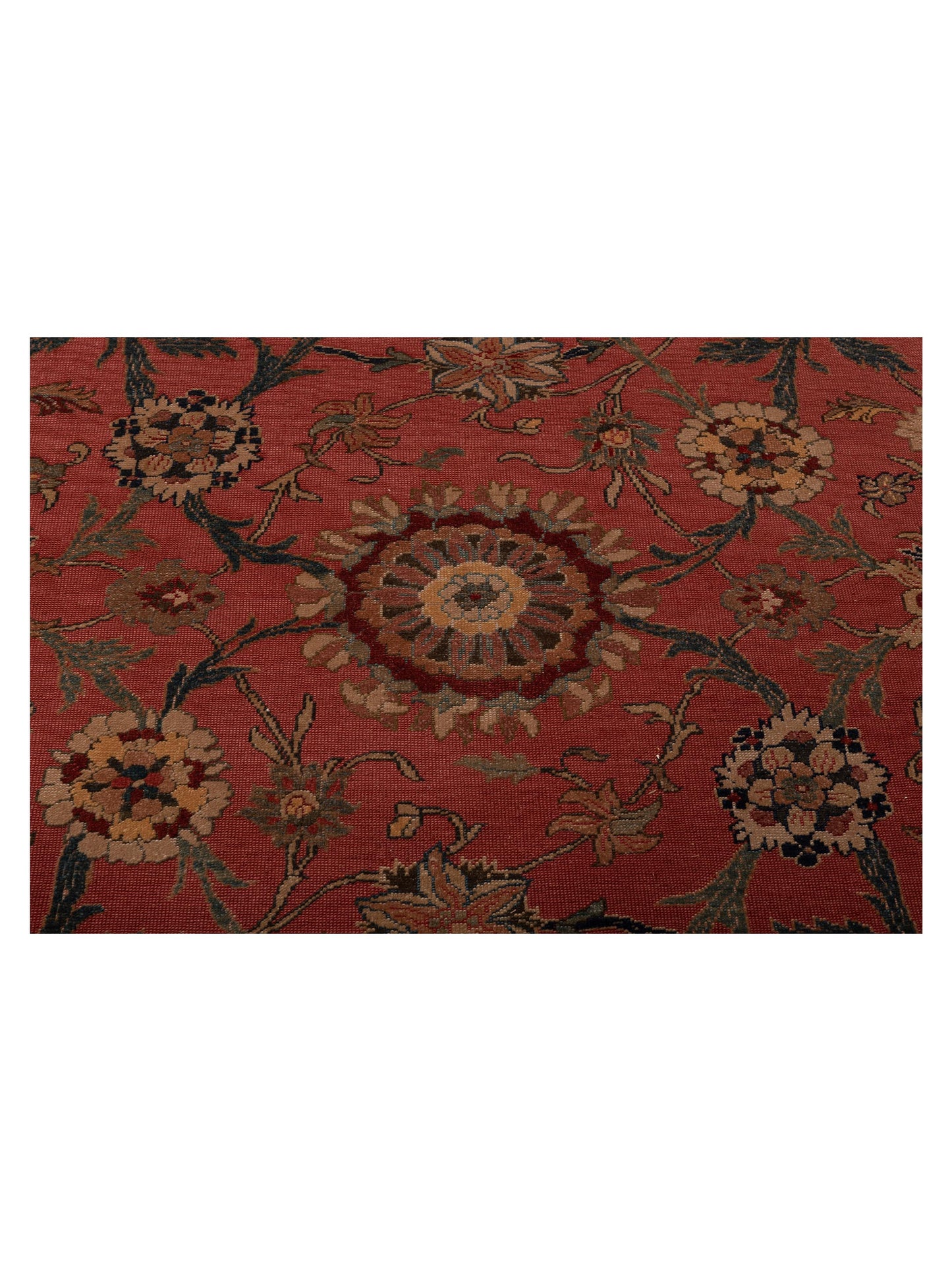 Antiqua Loom Rust Beige 13.7x18.3 Hand Knotted Rug