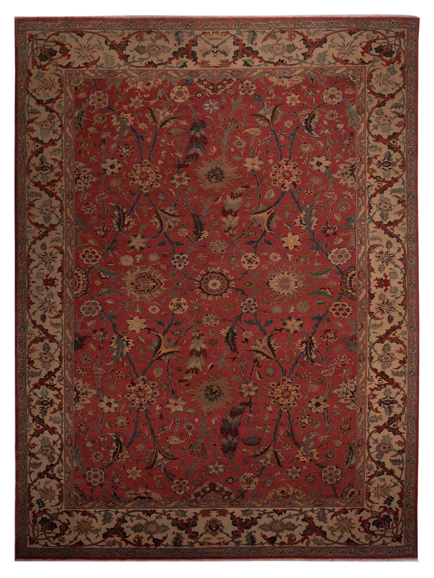 Pasha Antique Loom  Rust Beige Traditional