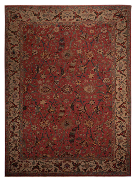 Pasha Antique Loom  Rust Beige Traditional