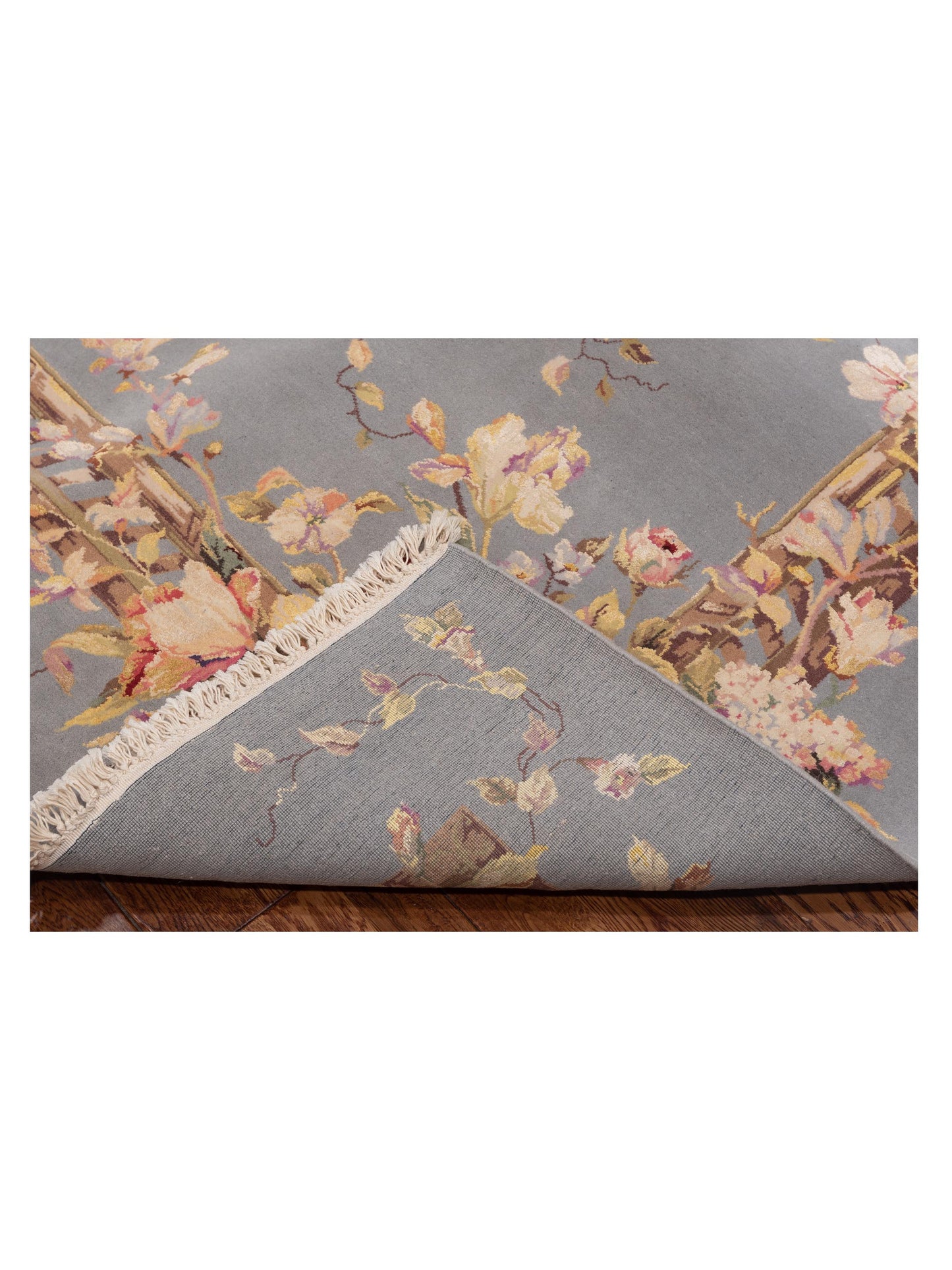 Artalya Gray Gray 7.10x9.10 Hand Knotted Rug