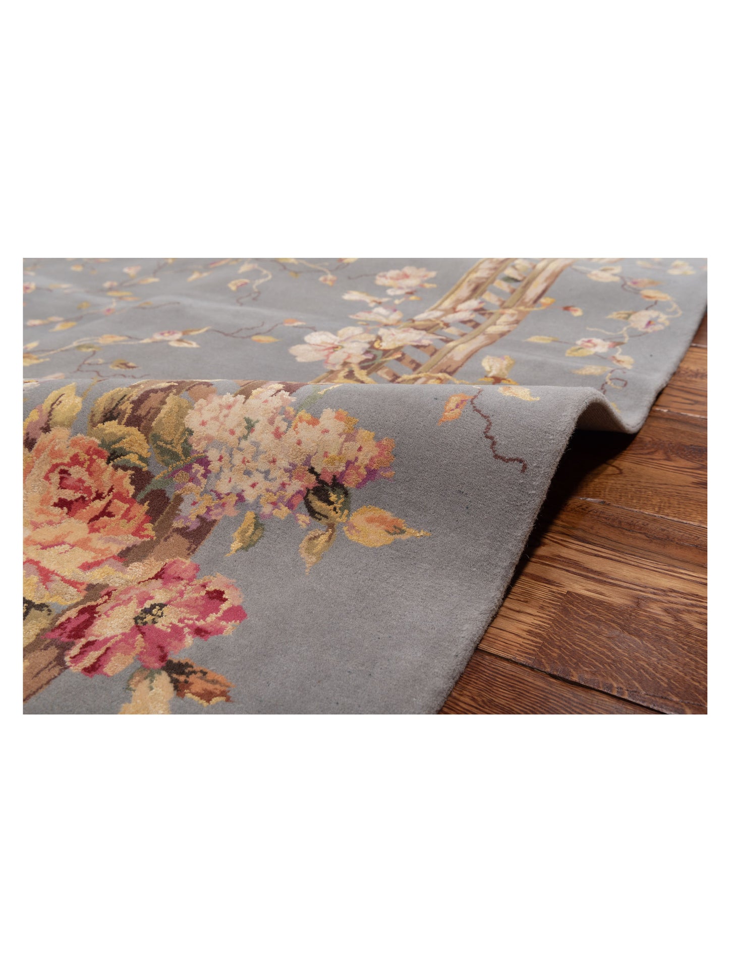 Artalya Gray Gray 7.10x9.10 Hand Knotted Rug