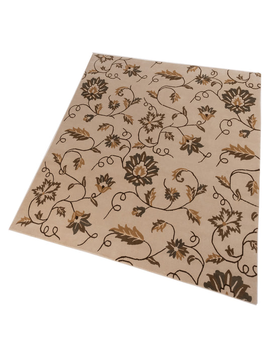 Tibarra Ivory 8.2x9.6 Hand Knotted Rug