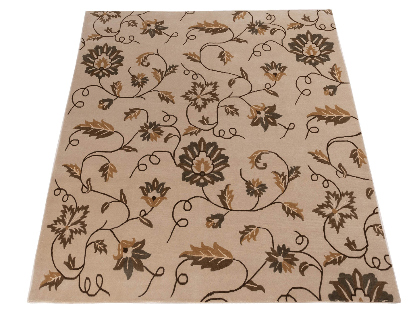 Tibarra Ivory 8.2x9.6 Hand Knotted Rug