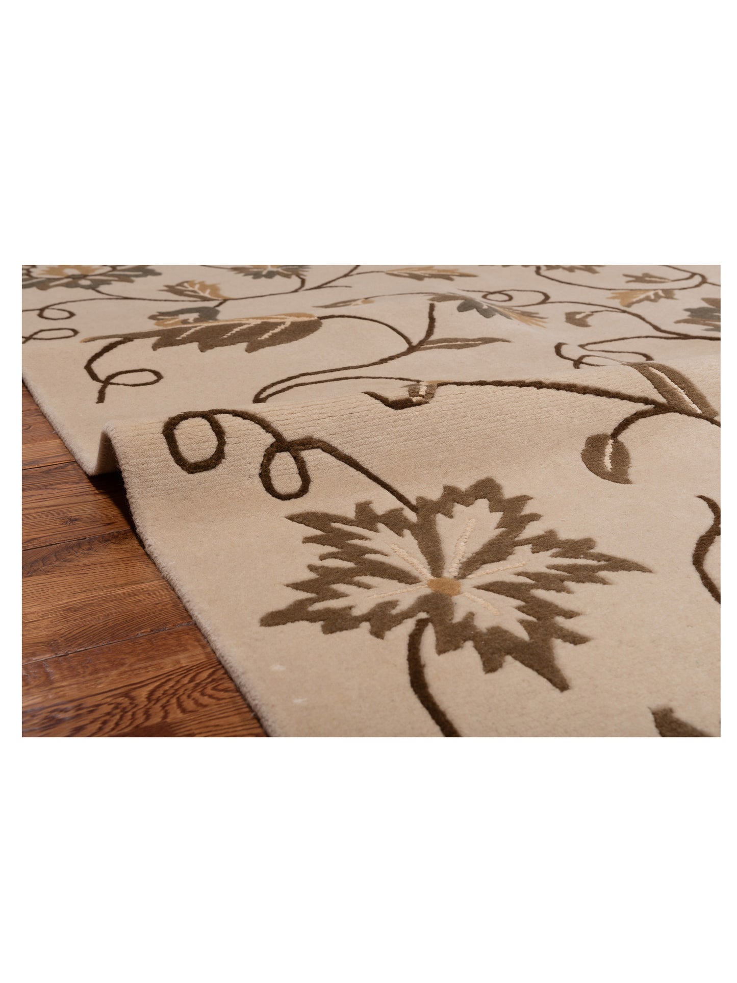 Tibarra Ivory 8.2x9.6 Hand Knotted Rug