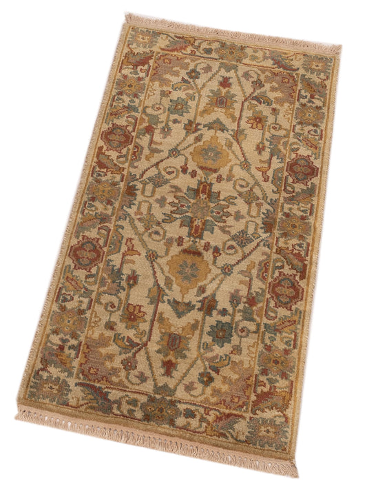 Modeva Beige Beige 2x4 Hand Knotted Rug