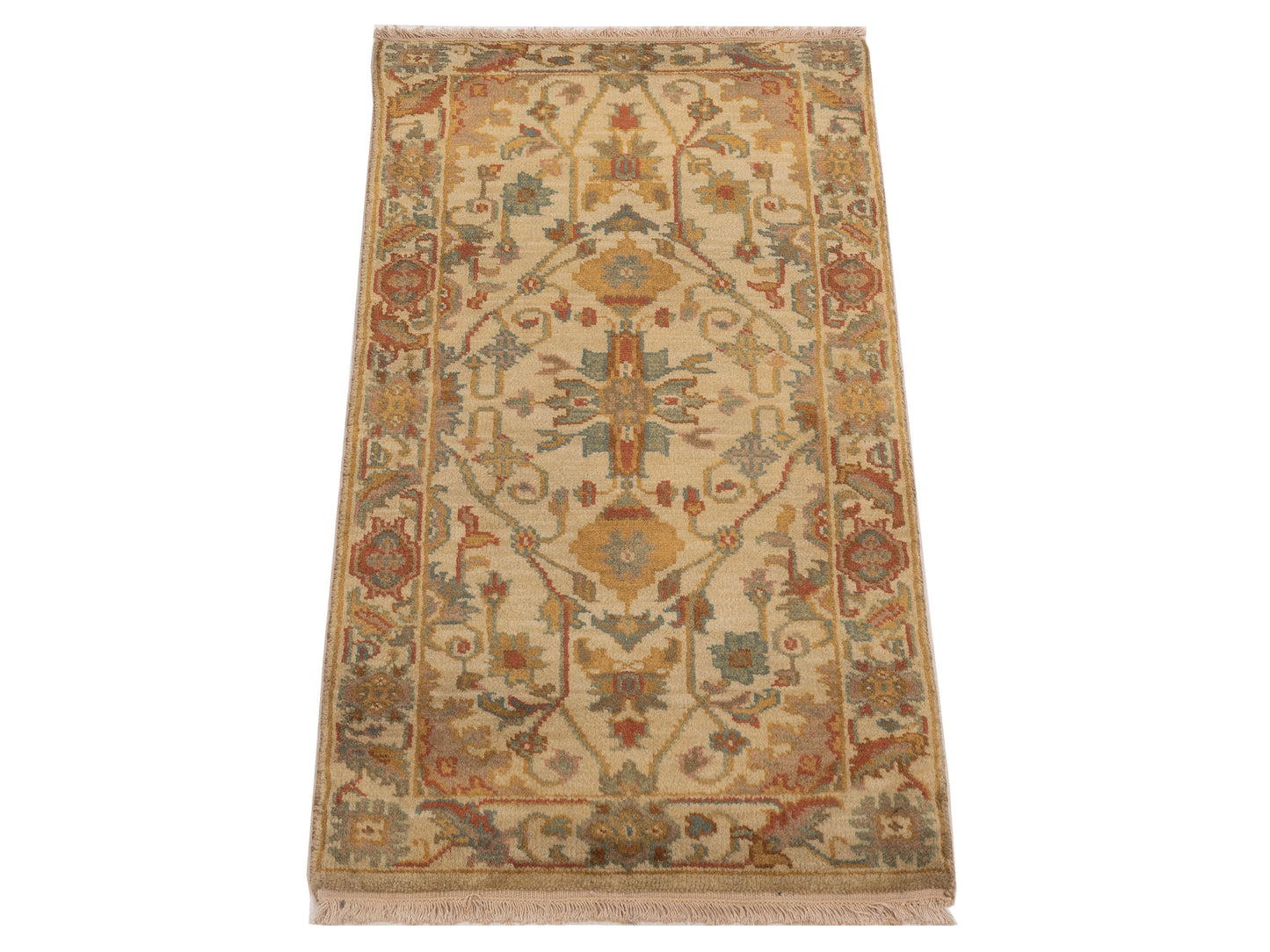 Modeva Beige Beige 2x4 Hand Knotted Rug