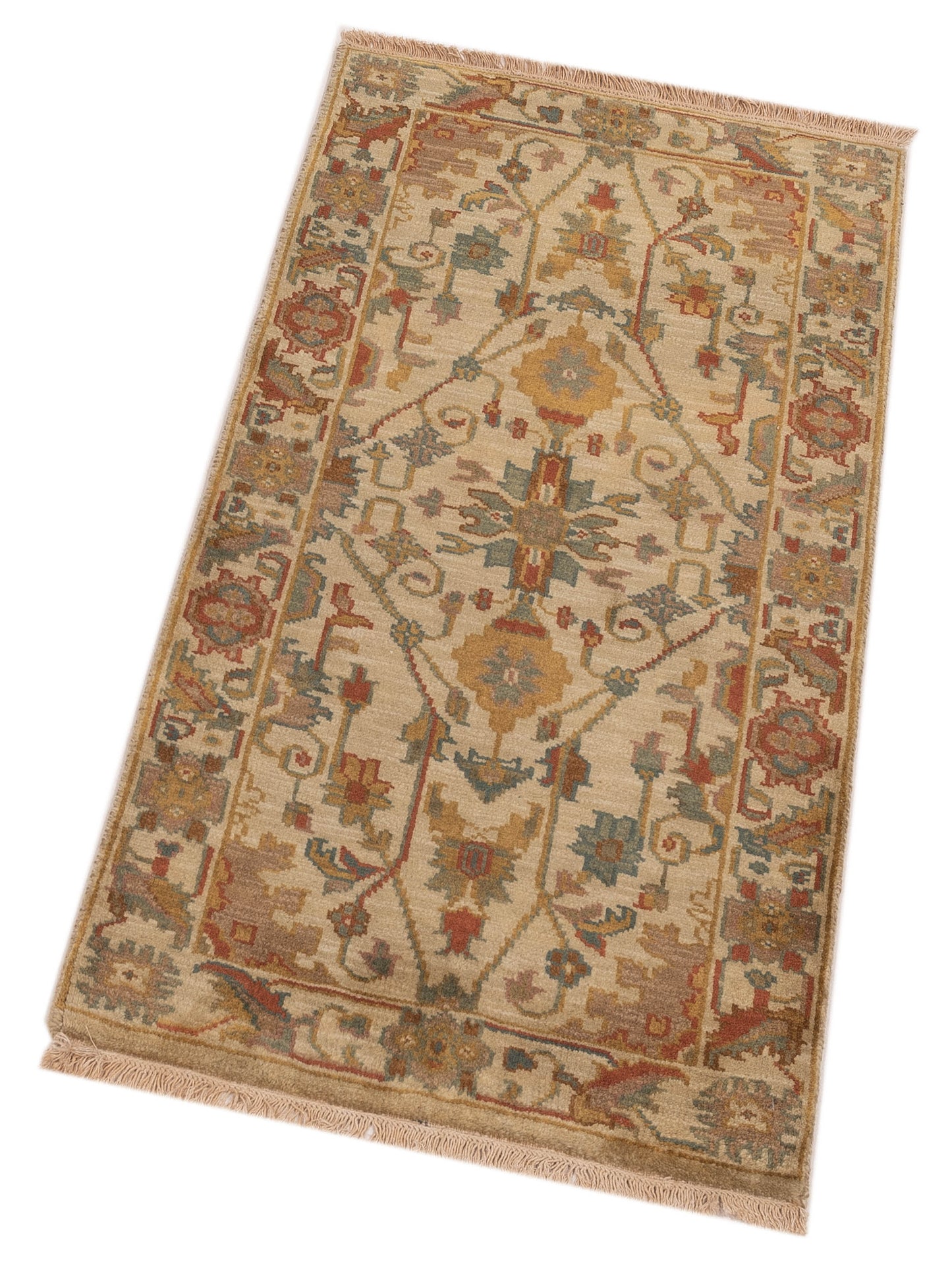 Modeva Beige Beige 2x4 Hand Knotted Rug