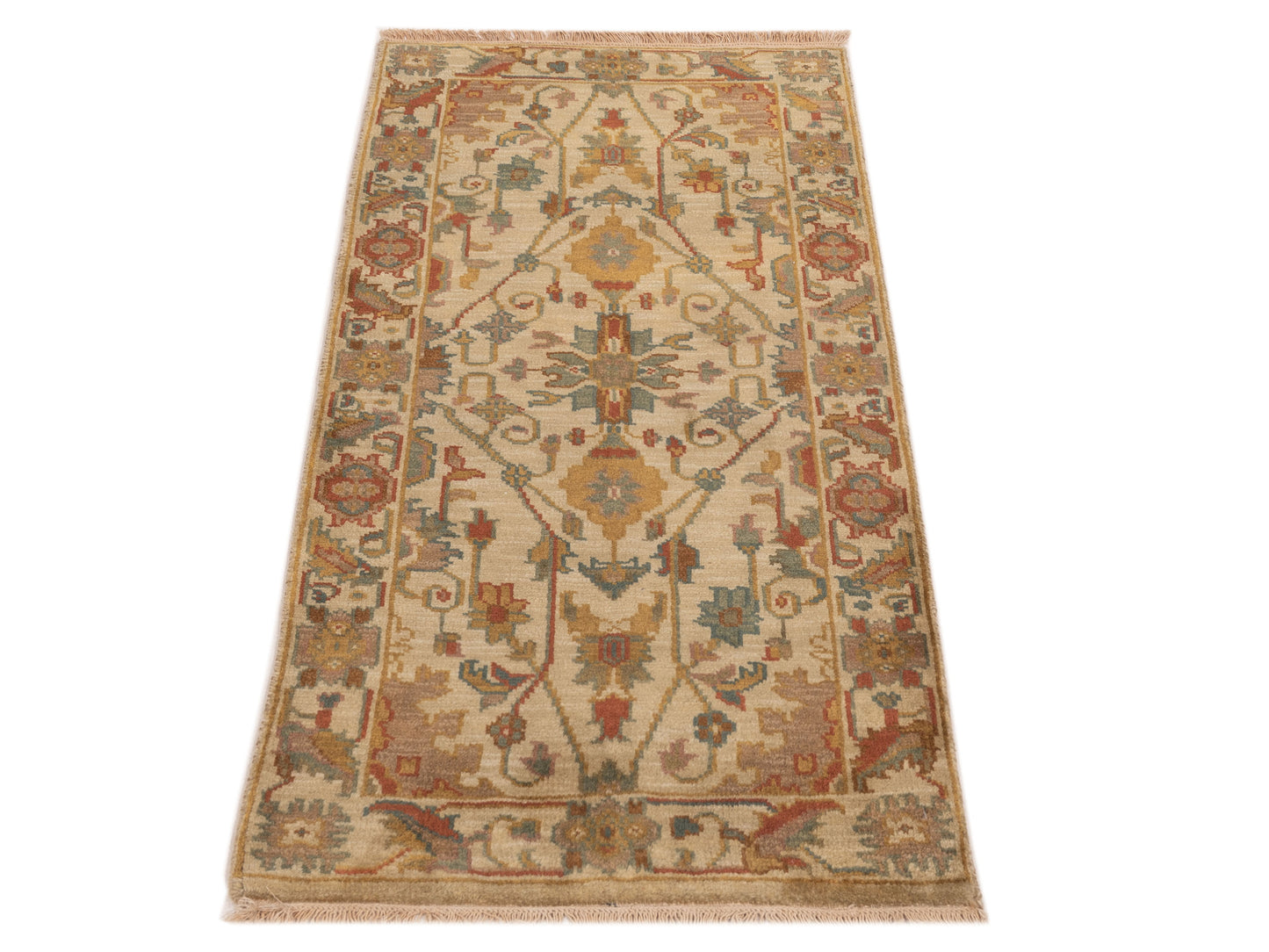 Modeva Beige Beige 2x4 Hand Knotted Rug