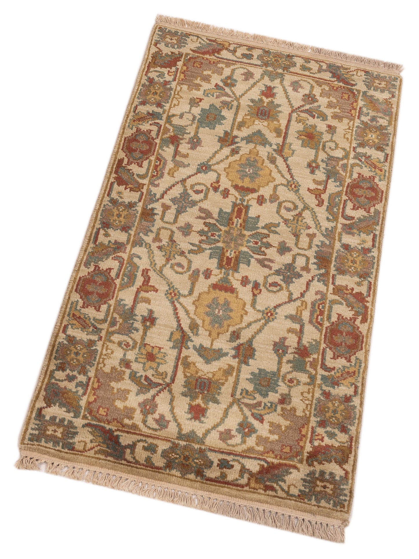 Modeva Beige Beige 2x4 Hand Knotted Rug