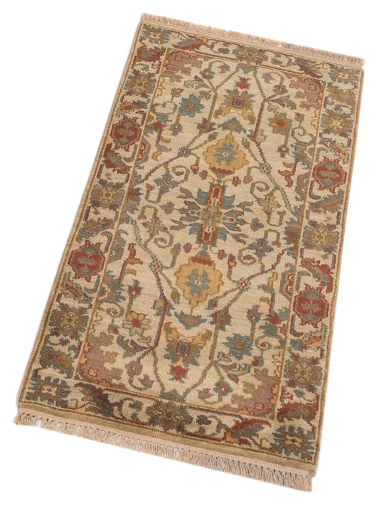 Modeva Beige Beige 2x4 Hand Knotted Rug