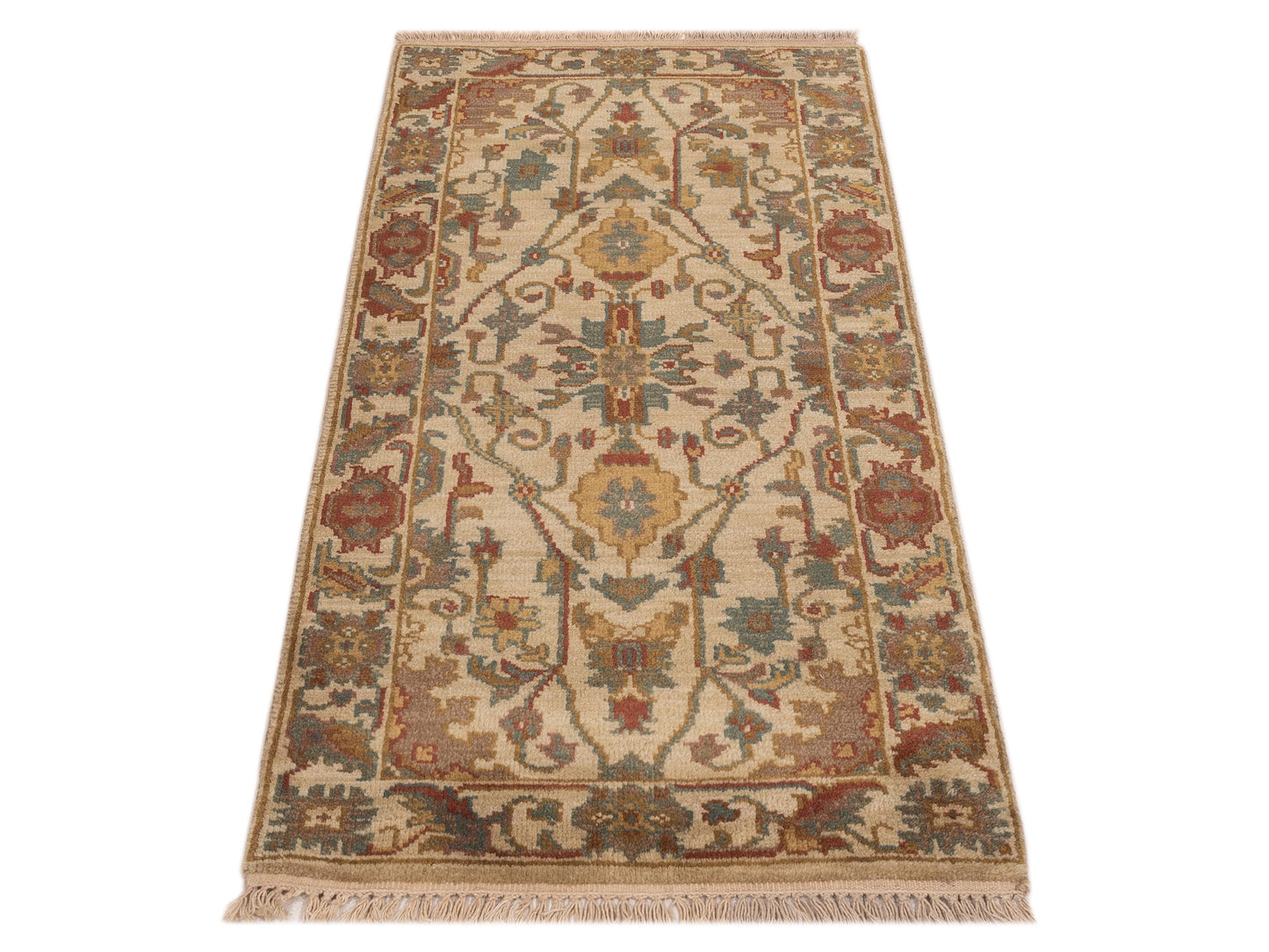 Modeva Beige Beige 2x4 Hand Knotted Rug