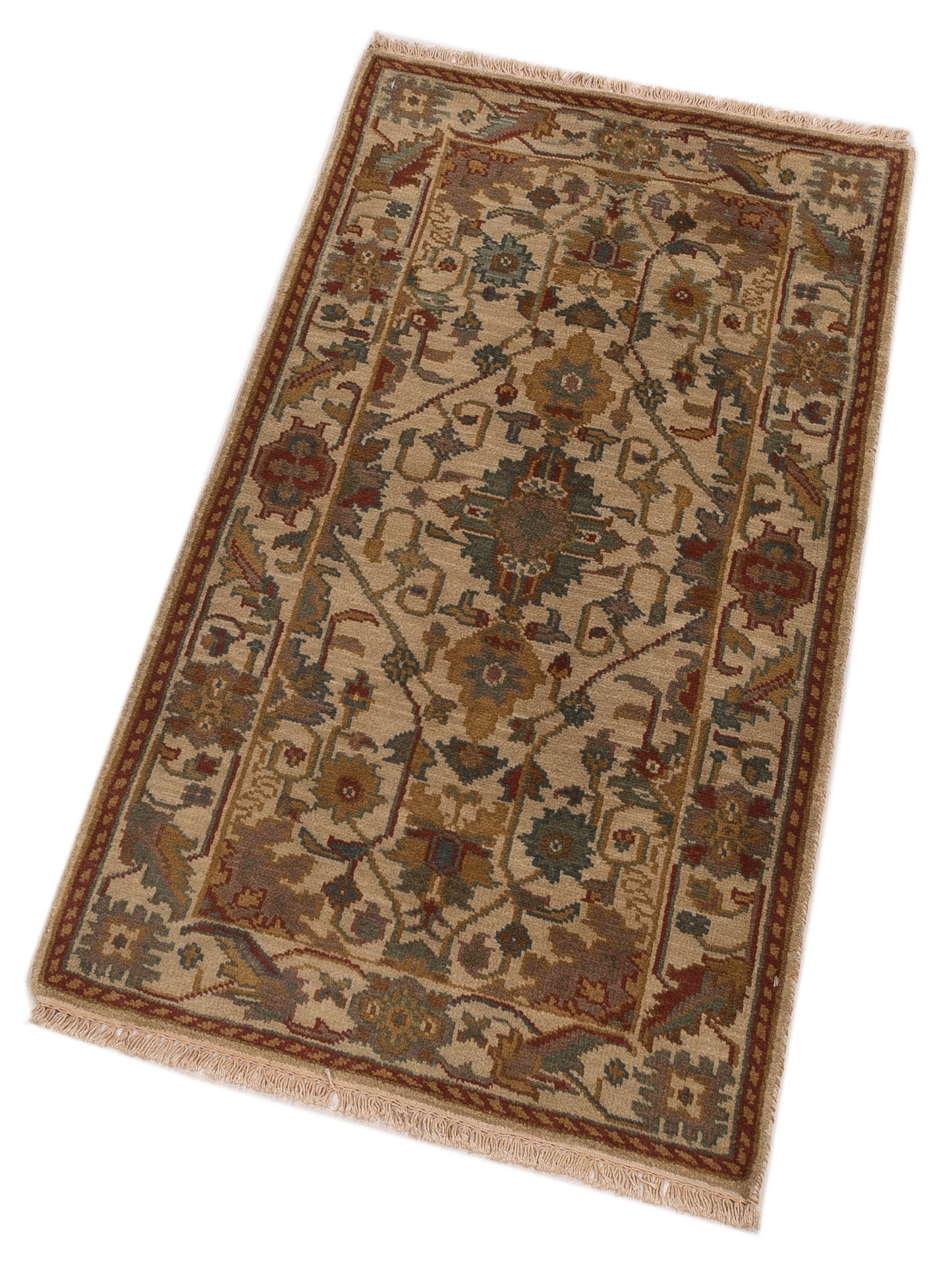 Modeva Beige Beige 2.3x4.6 Hand Knotted Rug