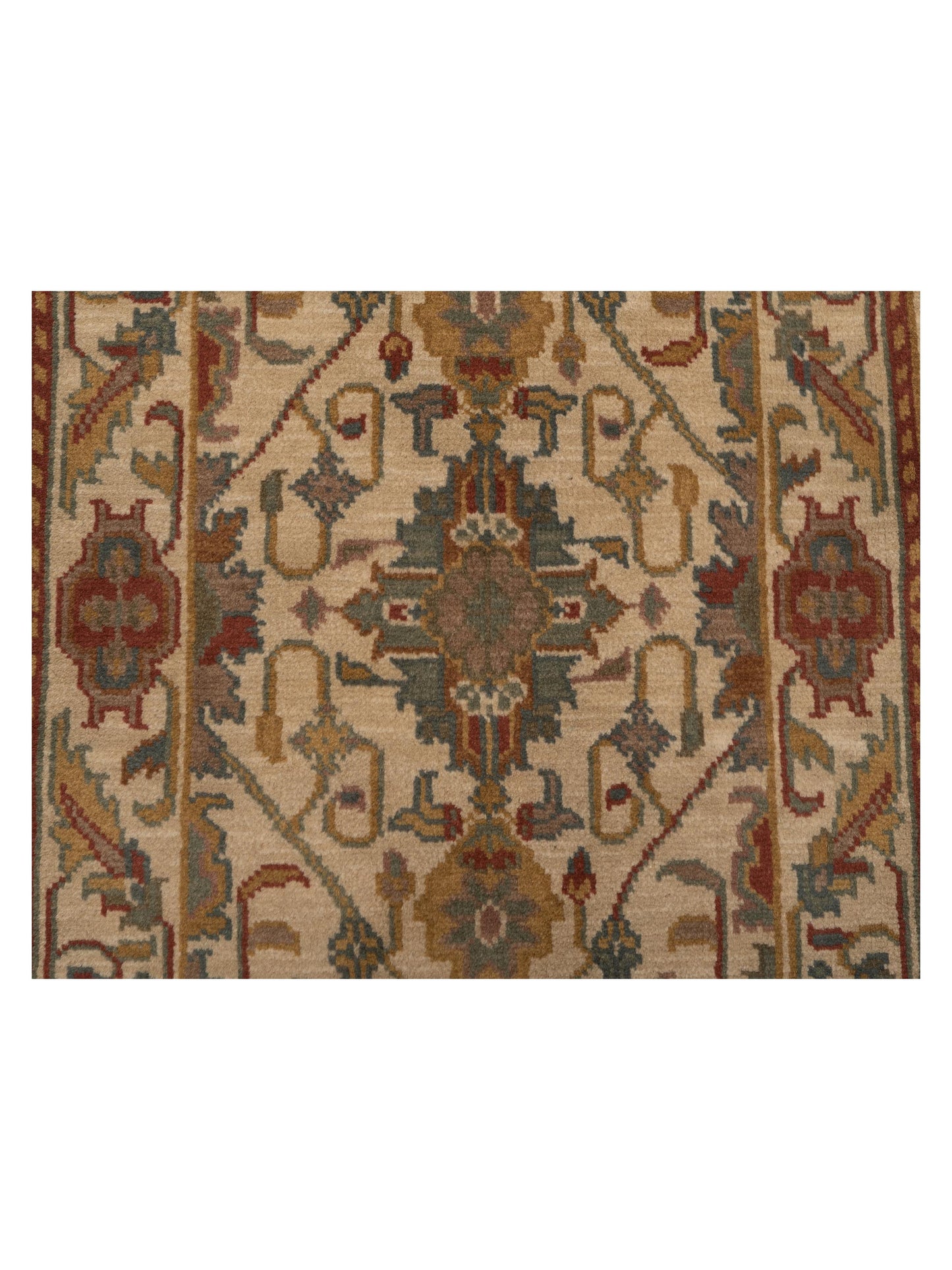 Modeva Beige Beige 2.3x4.6 Hand Knotted Rug