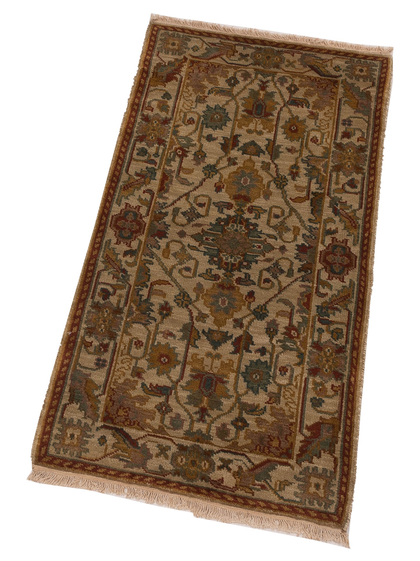 Modeva Beige Beige 2.3x4.6 Hand Knotted Rug