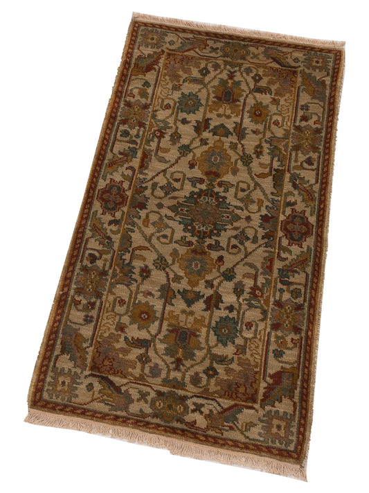 Modeva Beige Beige 2.3x4.6 Hand Knotted Rug