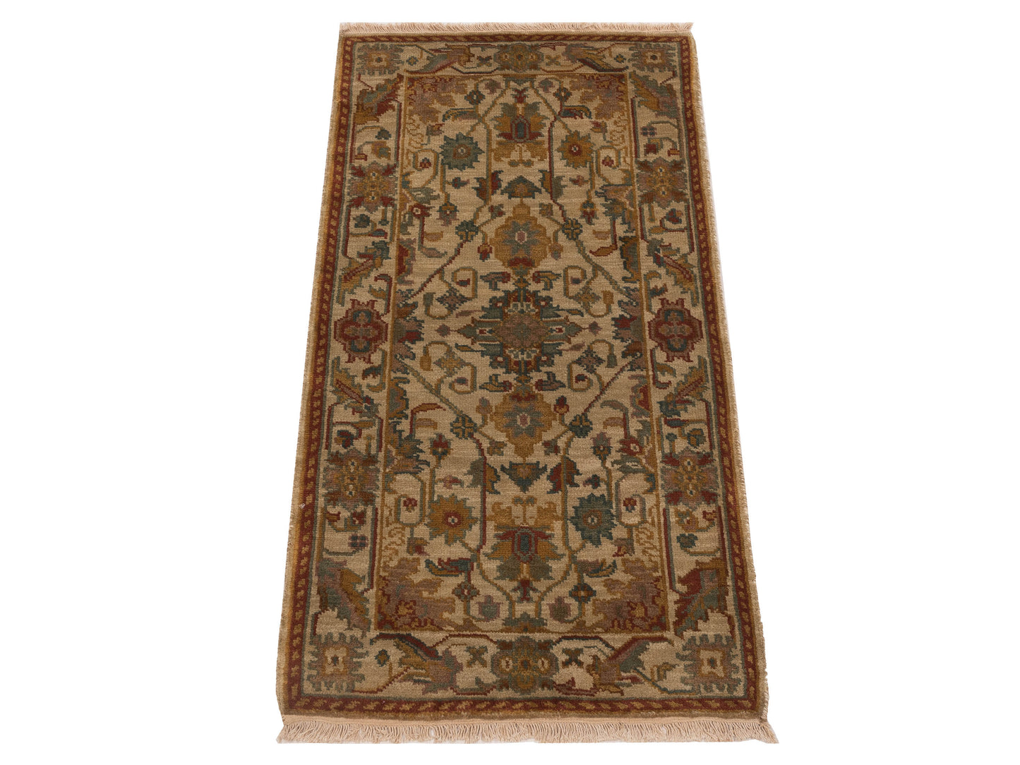 Modeva Beige Beige 2.3x4.6 Hand Knotted Rug