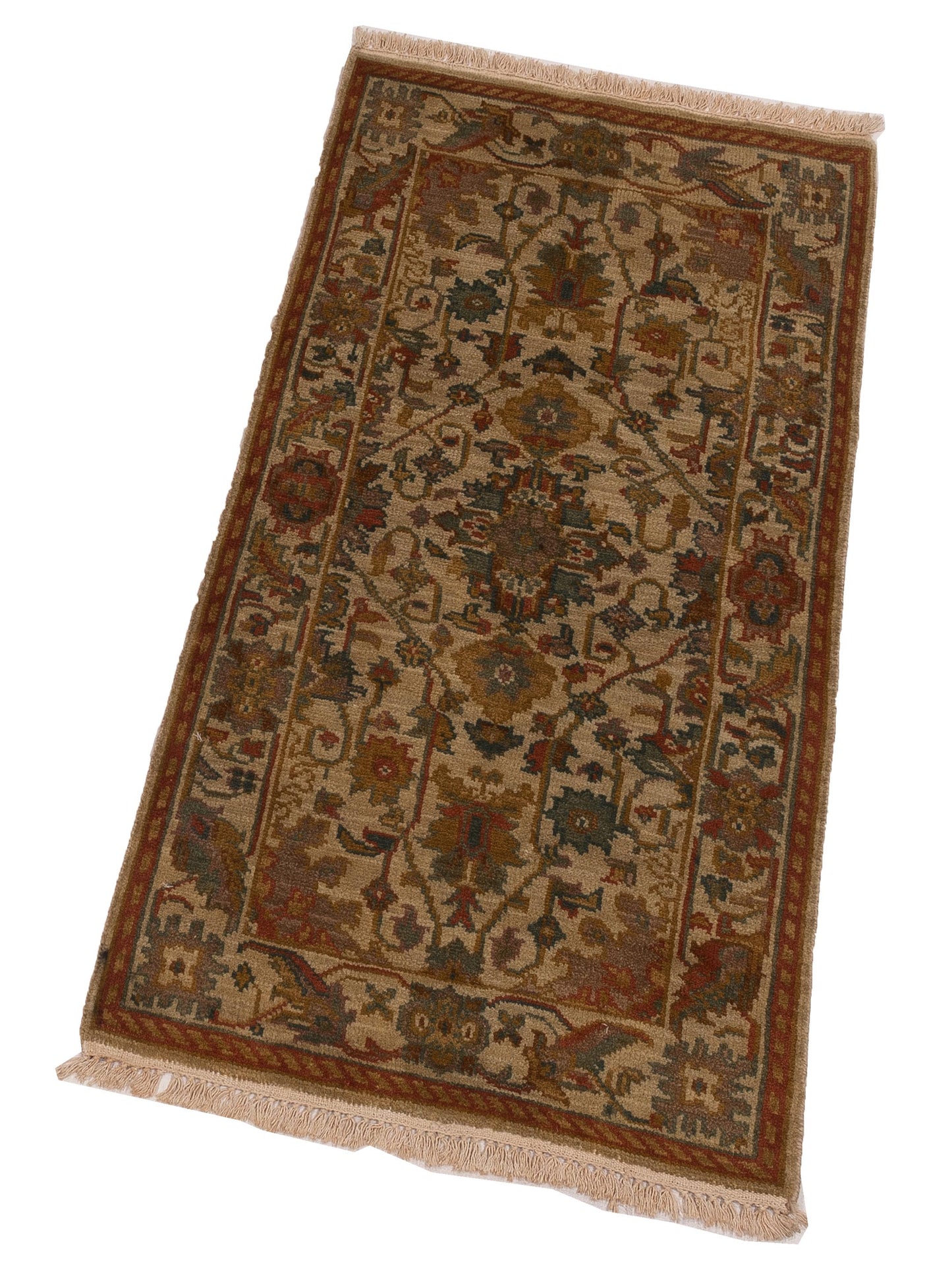 Modeva Beige Beige 2.3x4.6 Hand Knotted Rug