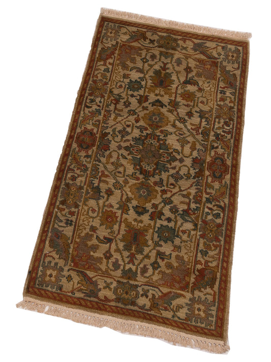 Modeva Beige Beige 2.3x4.6 Hand Knotted Rug