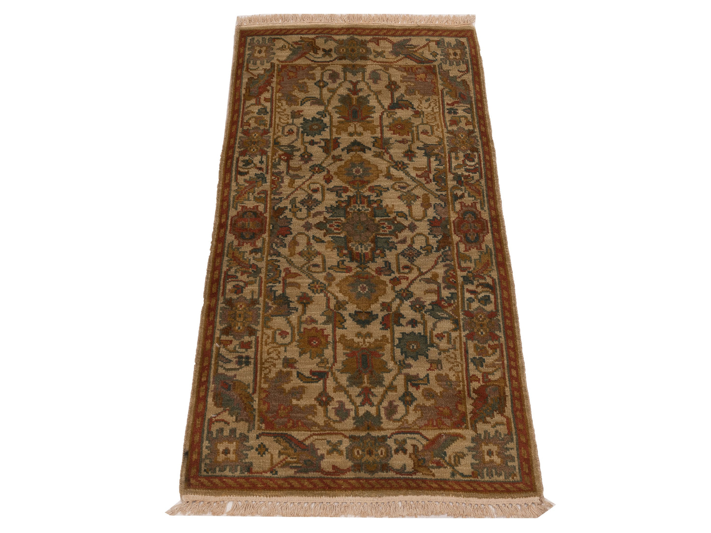 Modeva Beige Beige 2.3x4.6 Hand Knotted Rug