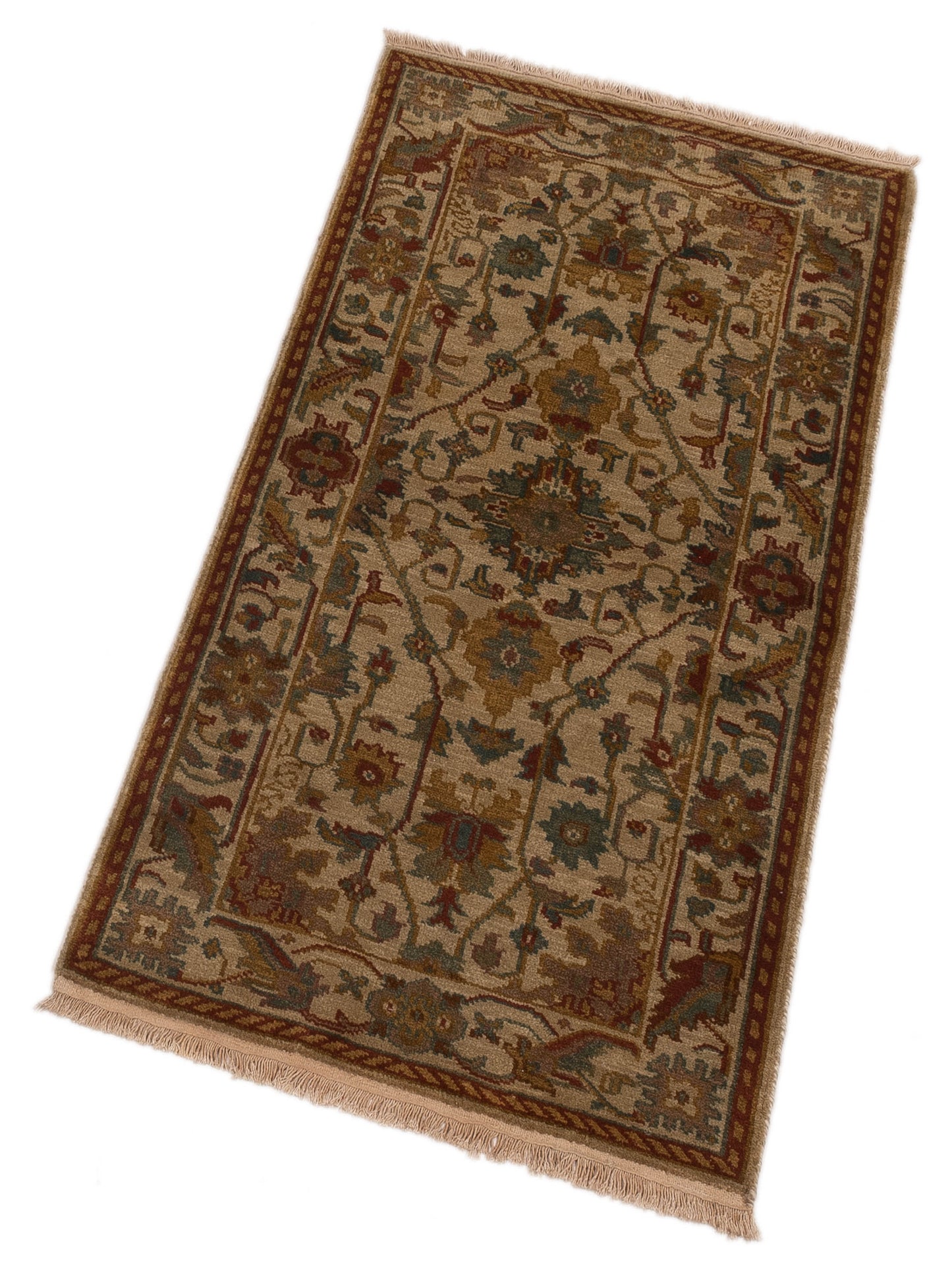 Modeva Beige Beige 2.3x4.6 Hand Knotted Rug