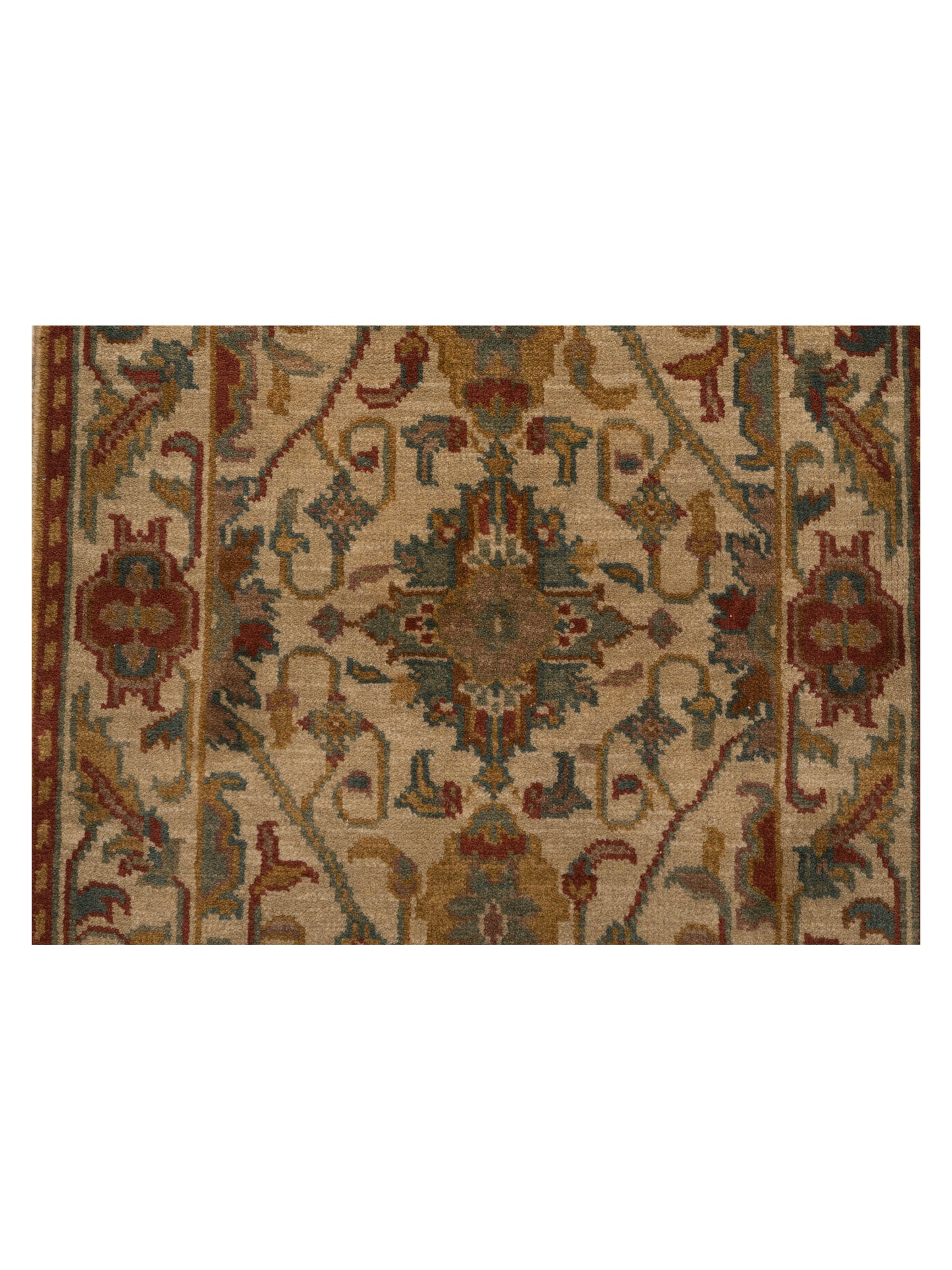 Modeva Beige Beige 2.3x4.6 Hand Knotted Rug