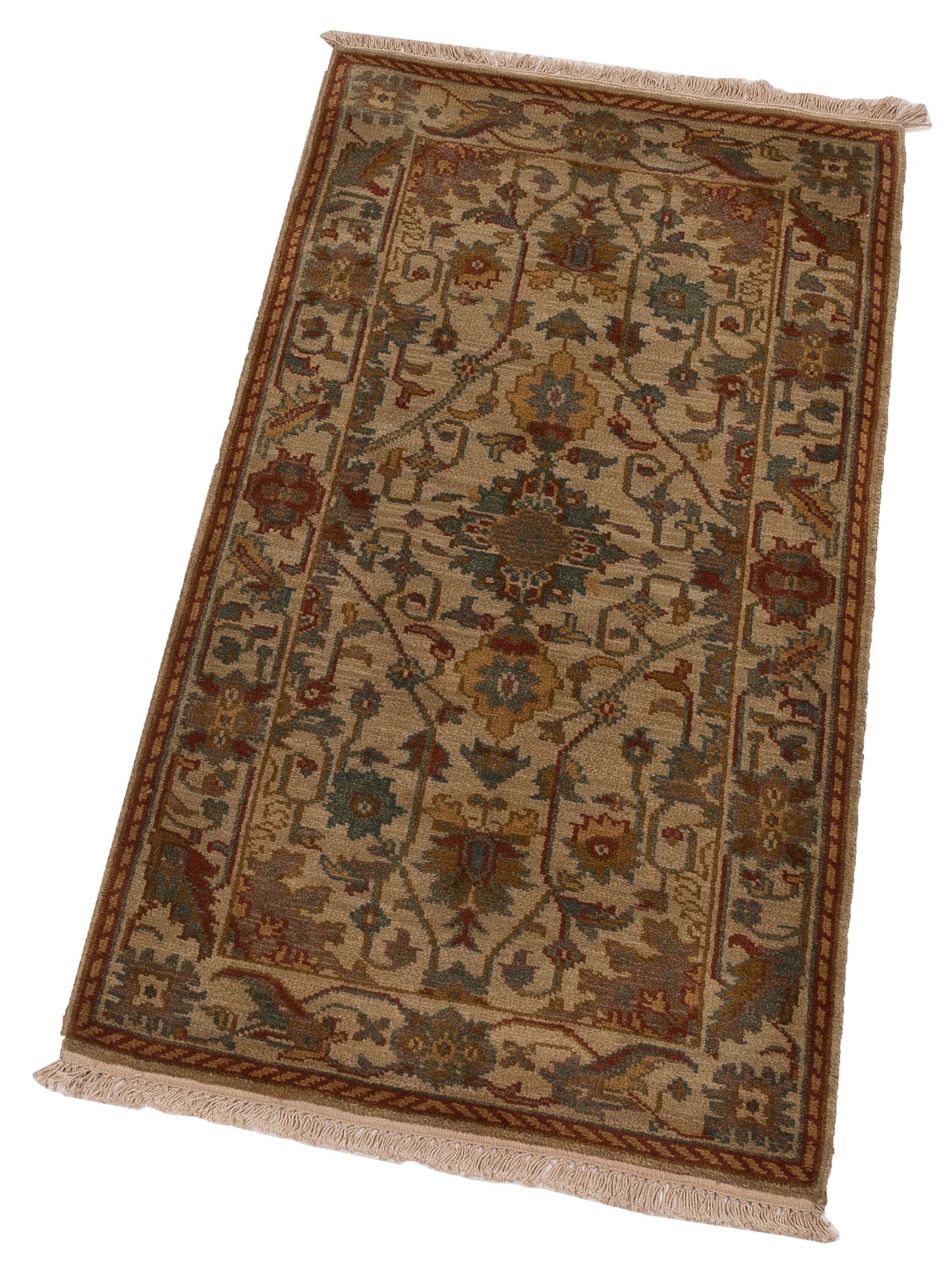Modeva Beige Beige 2.3x4.6 Hand Knotted Rug