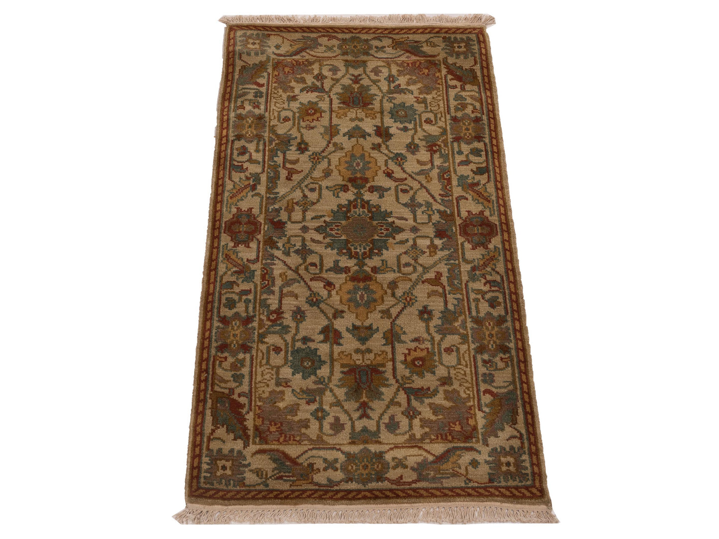 Modeva Beige Beige 2.3x4.6 Hand Knotted Rug