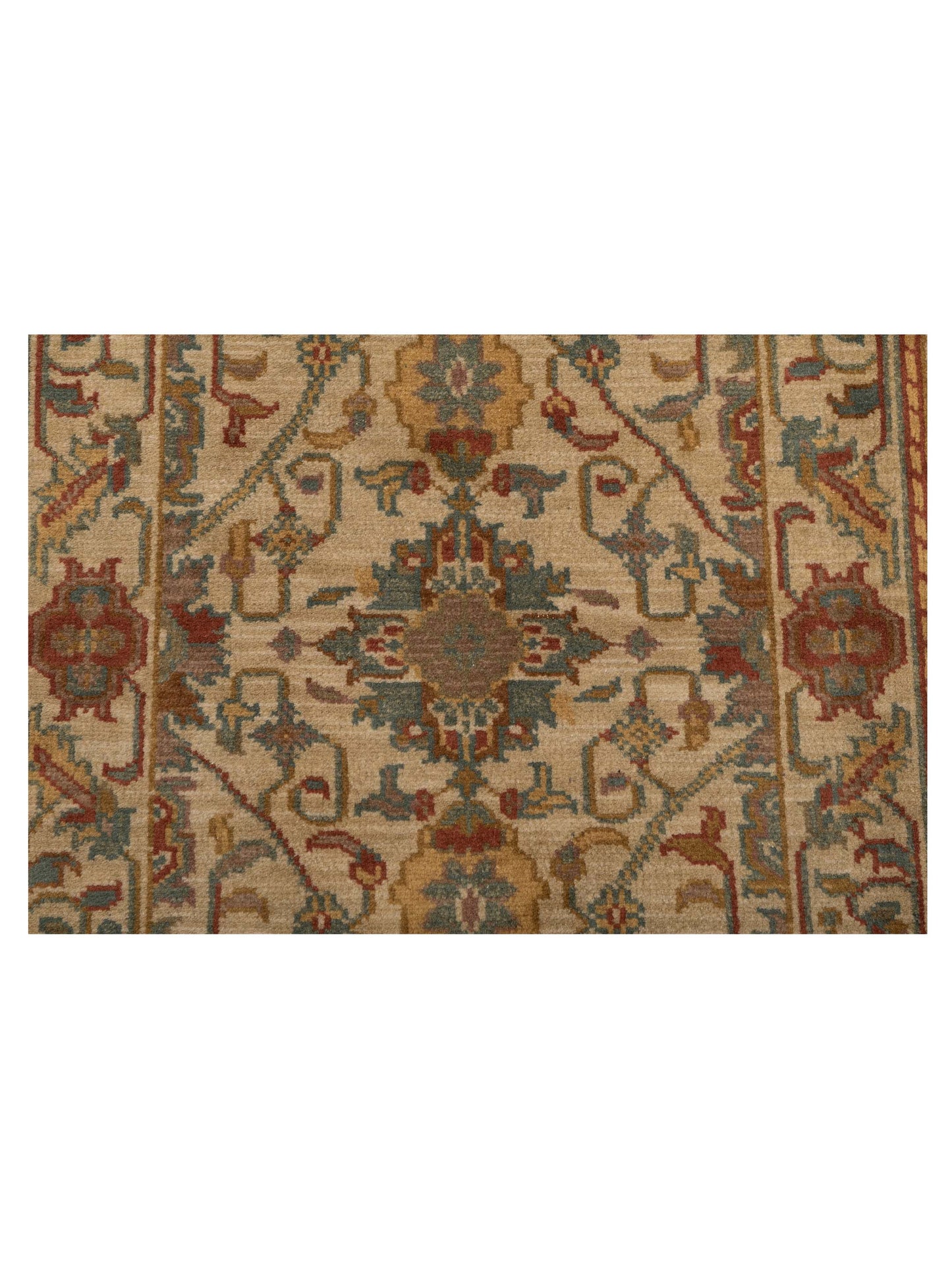 Modeva Beige Beige 2.3x4.6 Hand Knotted Rug