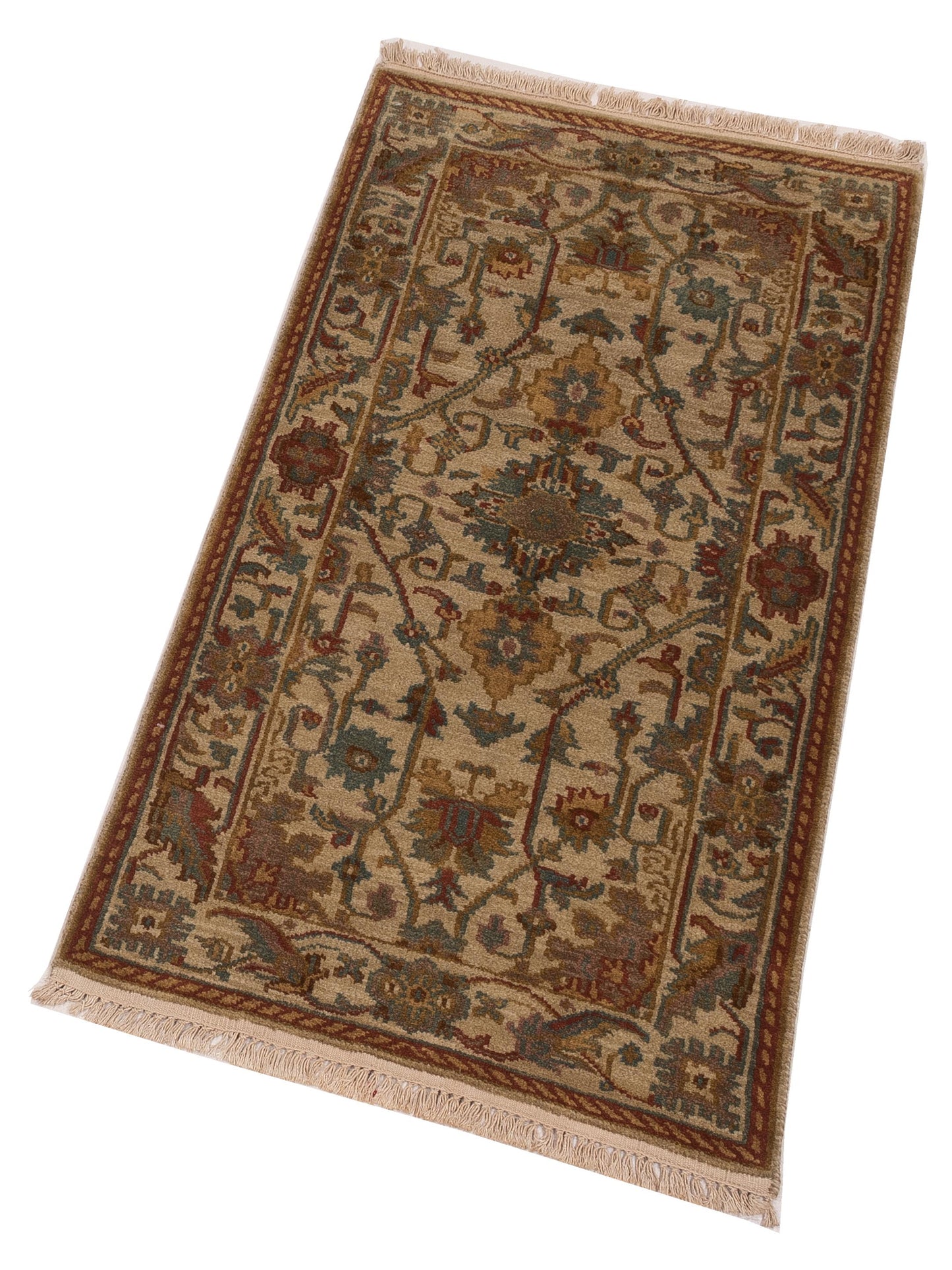 Modeva Beige Beige 2.3x4.6 Hand Knotted Rug