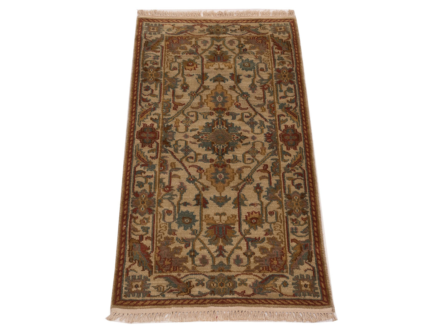 Modeva Beige Beige 2.3x4.6 Hand Knotted Rug
