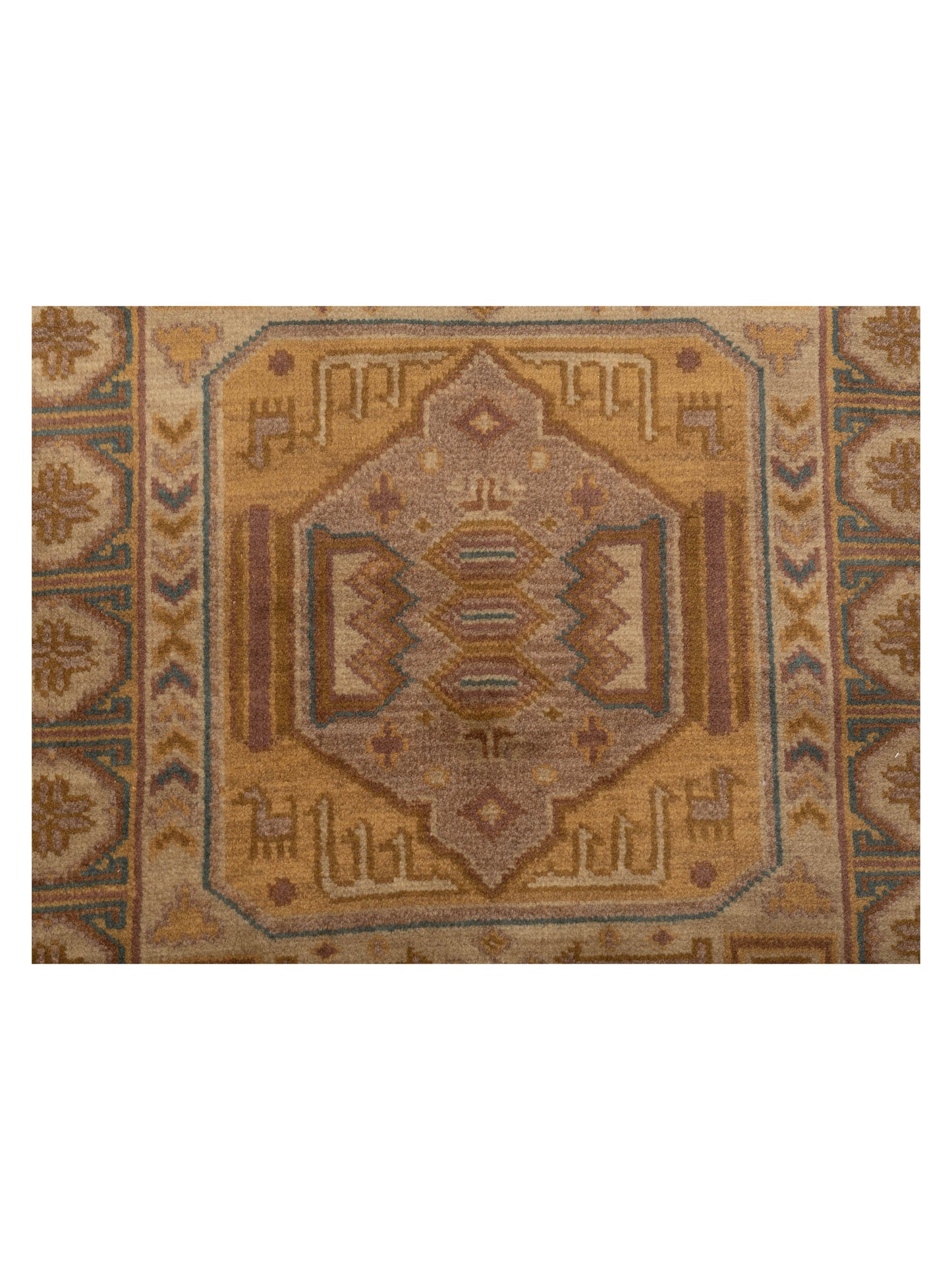 Modeva Beige Brown 2.3x4.6 Hand Knotted Rug