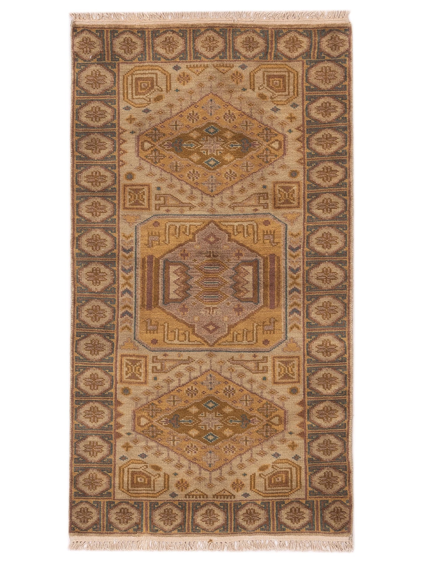 Rajpur Lilac  Beige Brown Traditional