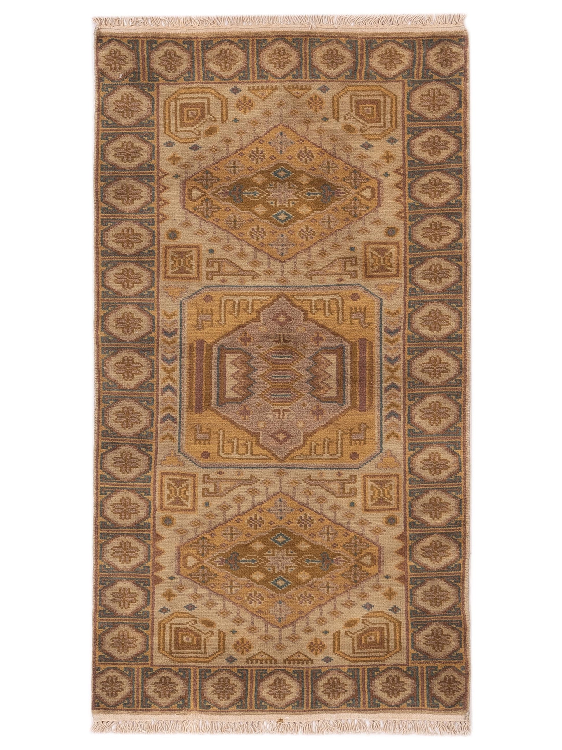 Rajpur Lilac  Beige Brown Traditional