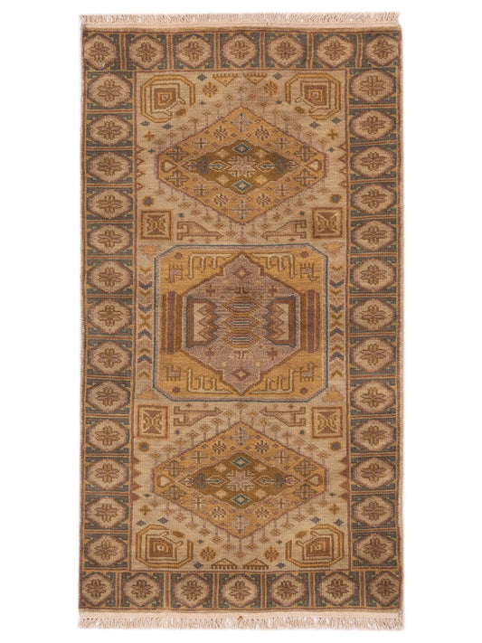 Rajpur Lilac  Beige Brown Traditional