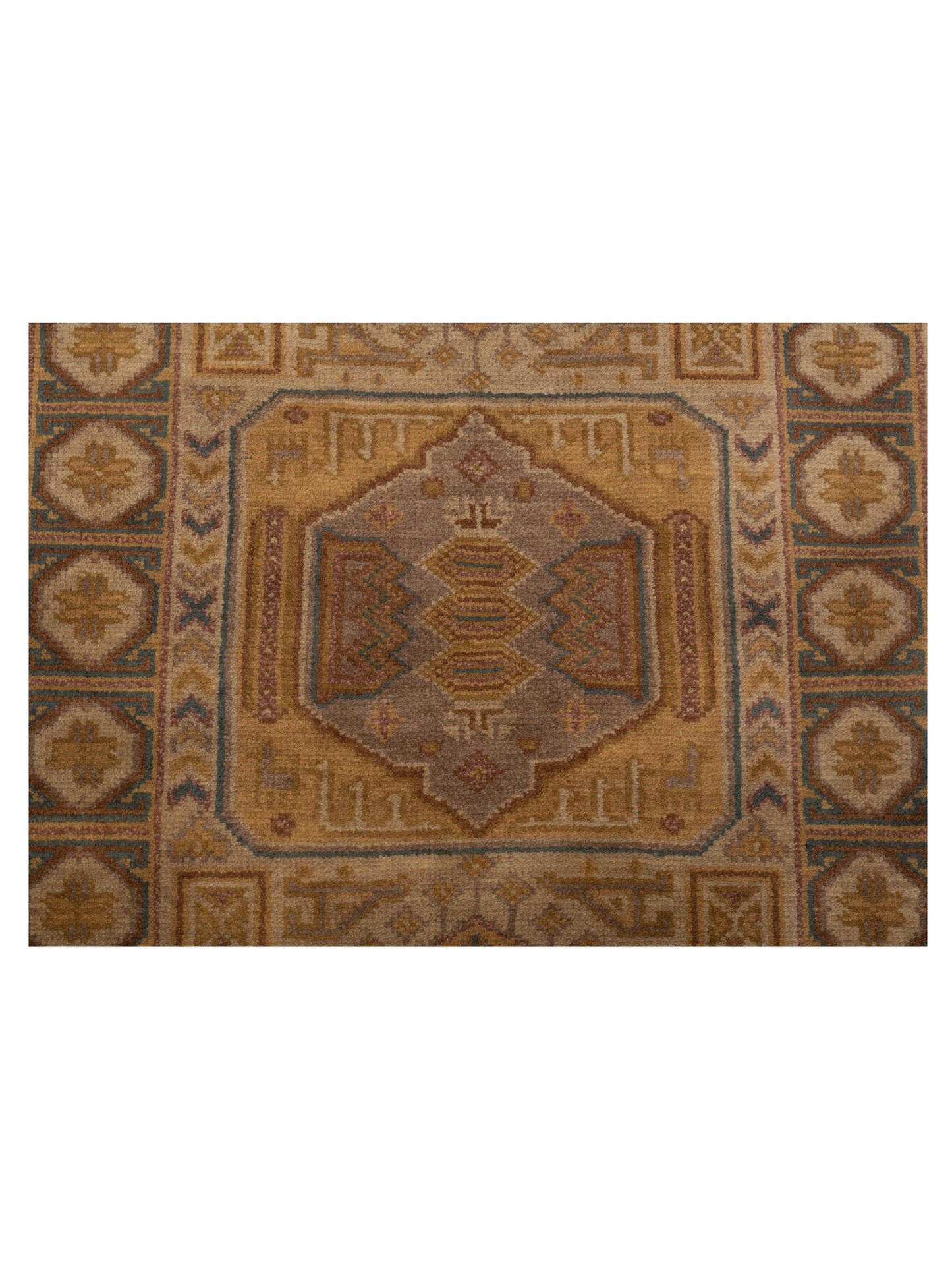 Modeva Beige Brown 2.3x4.6 Hand Knotted Rug