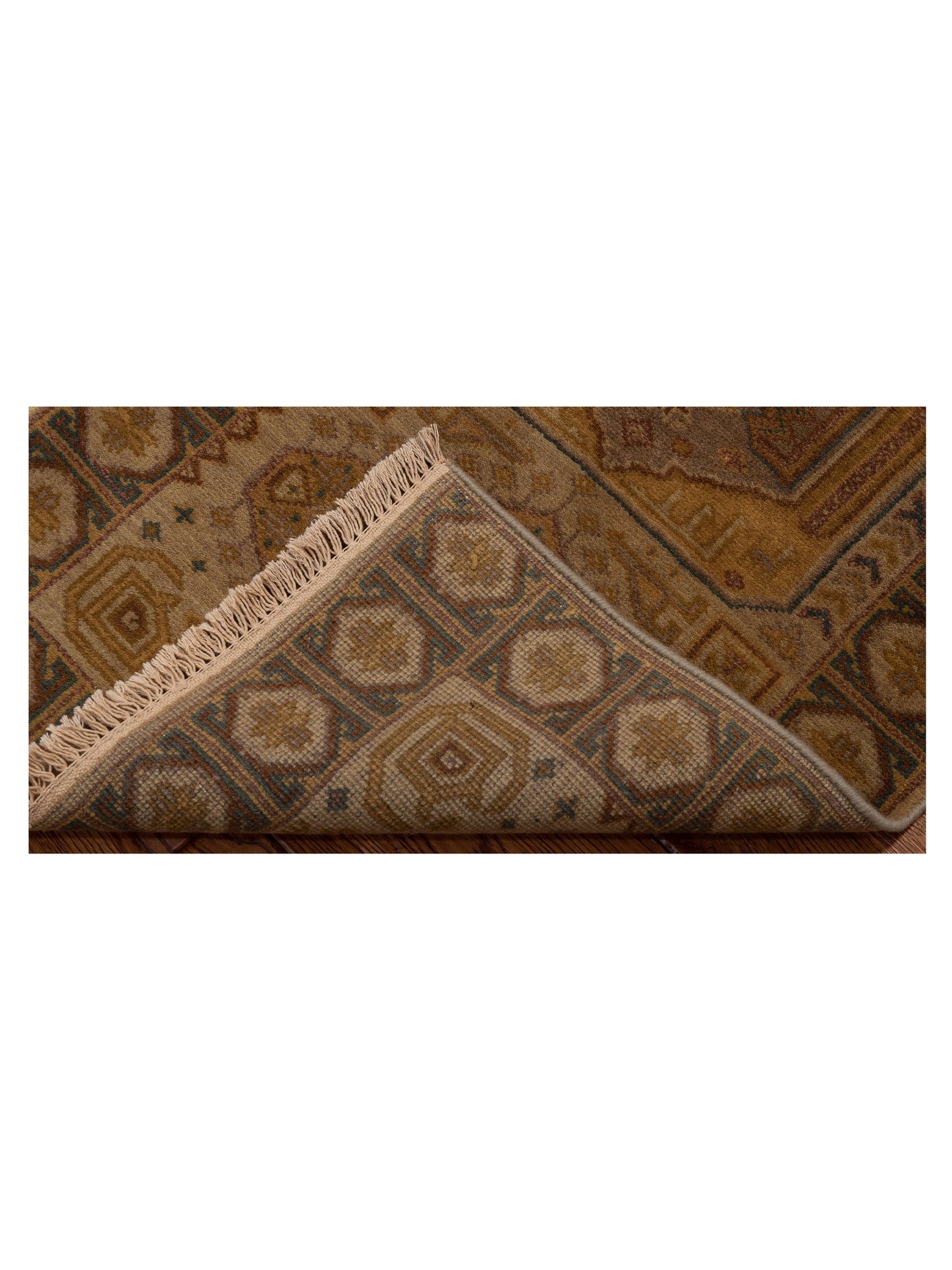 Modeva Beige Brown 2.3x4.6 Hand Knotted Rug