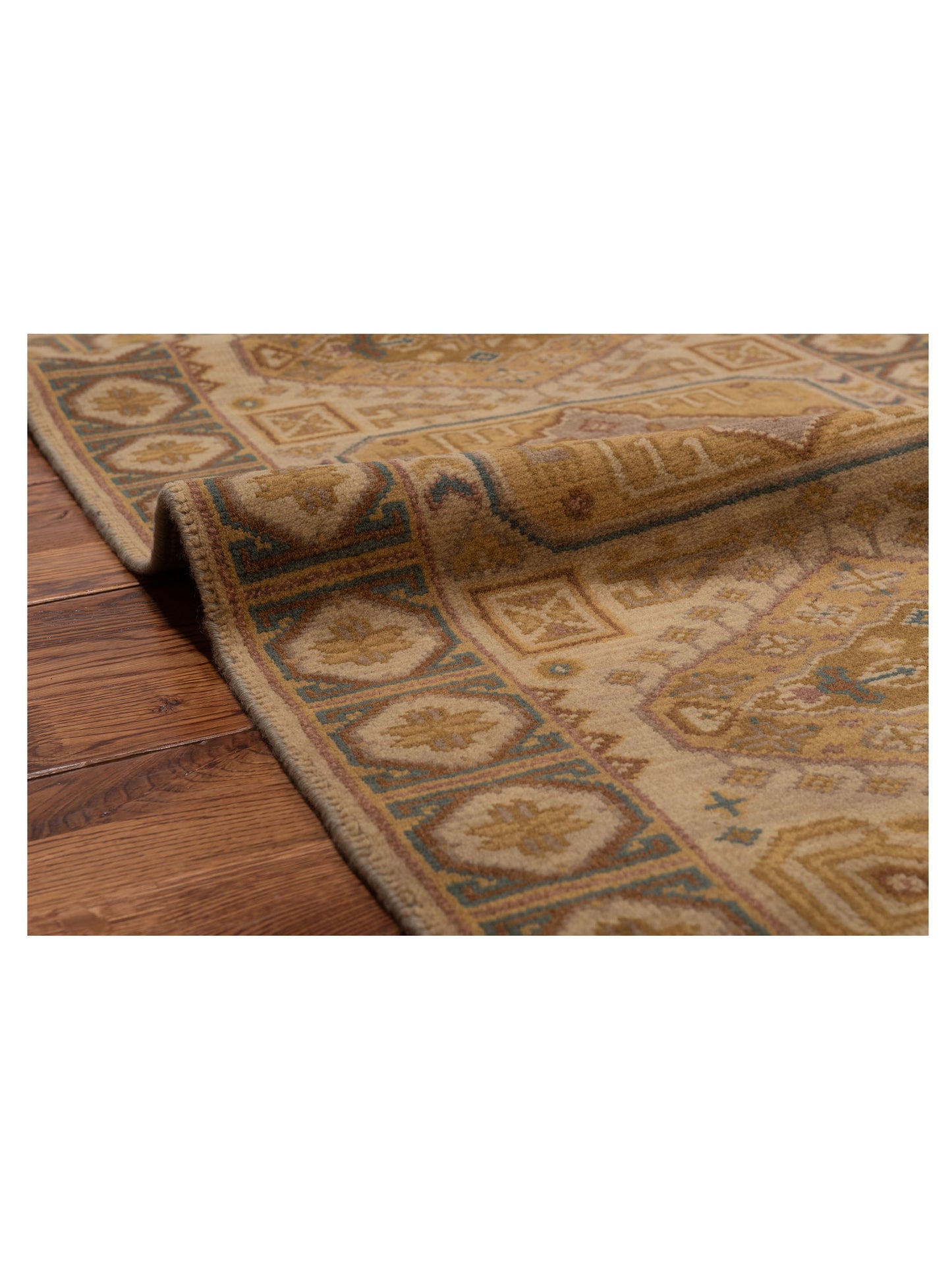 Modeva Beige Brown 2.3x4.6 Hand Knotted Rug