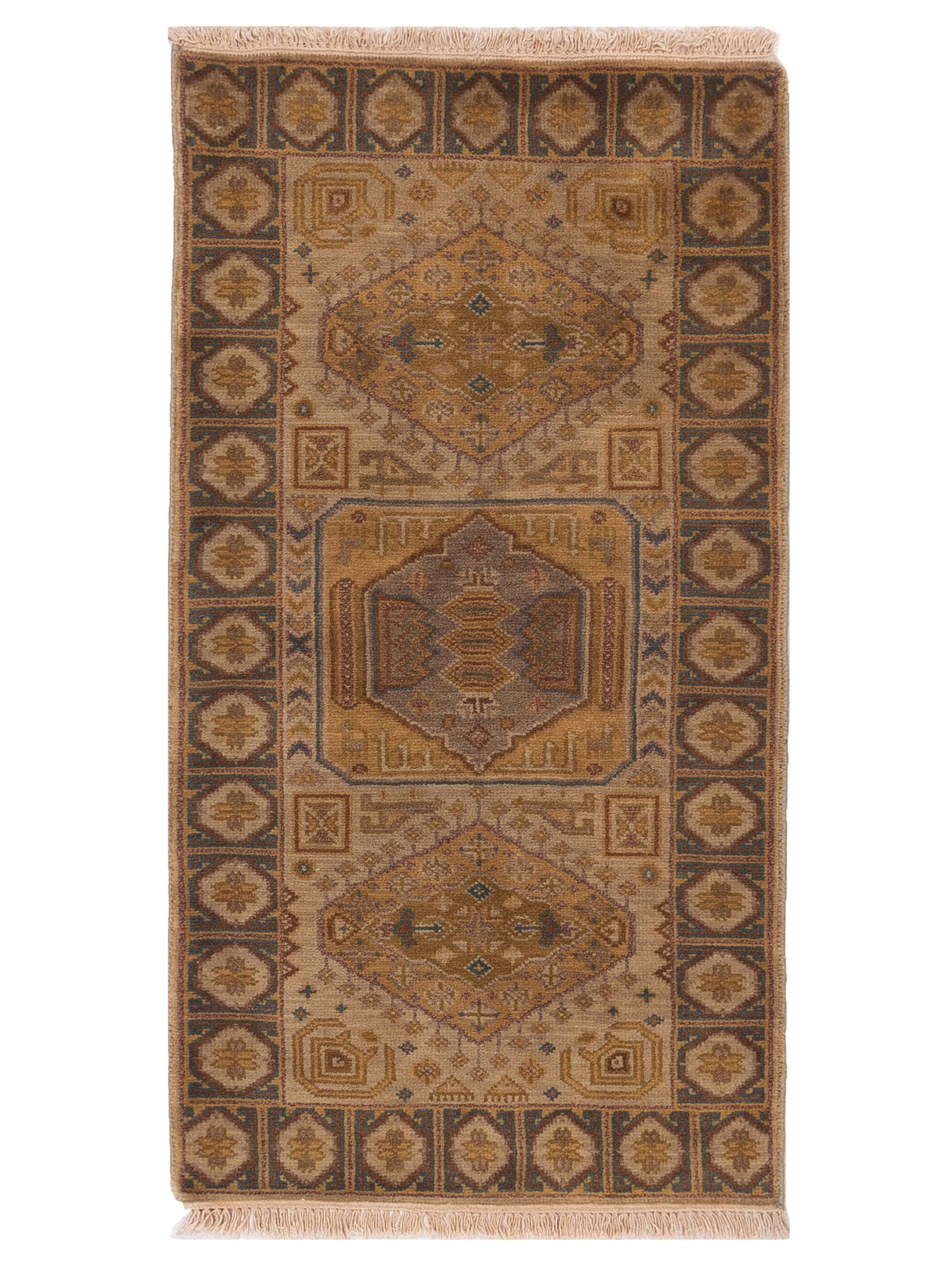 Rajpur Lilac  Beige Brown Traditional