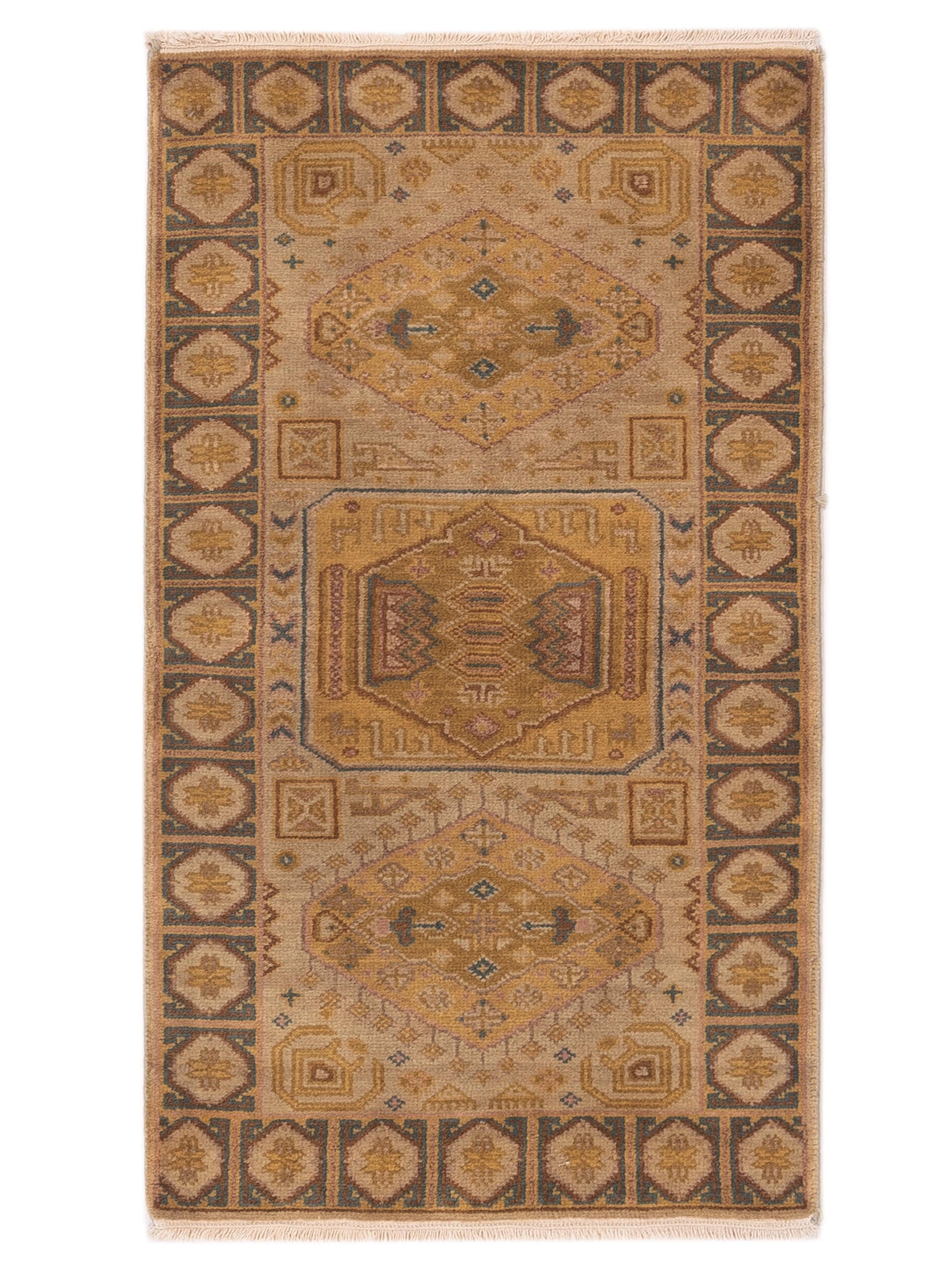 Rajpur Lilac  Beige Brown Traditional