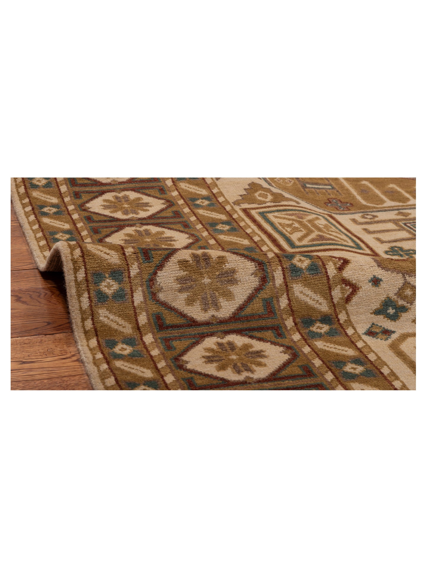 Modeva Ivory Navy 7.11x9.9 Hand Knotted Rug