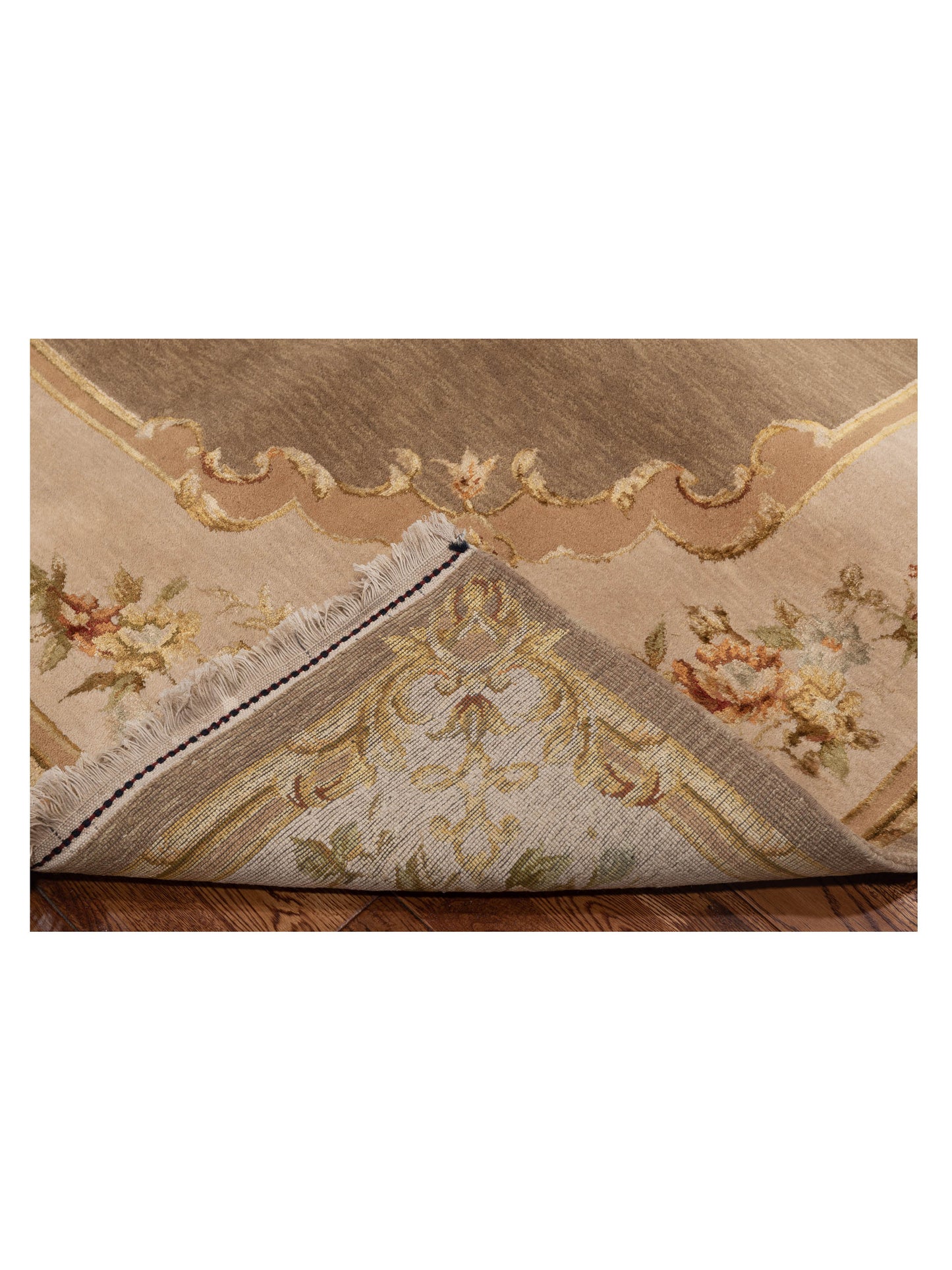 Javira Silk Tobacco Beige 7.10x9.10 Hand Knotted Rug