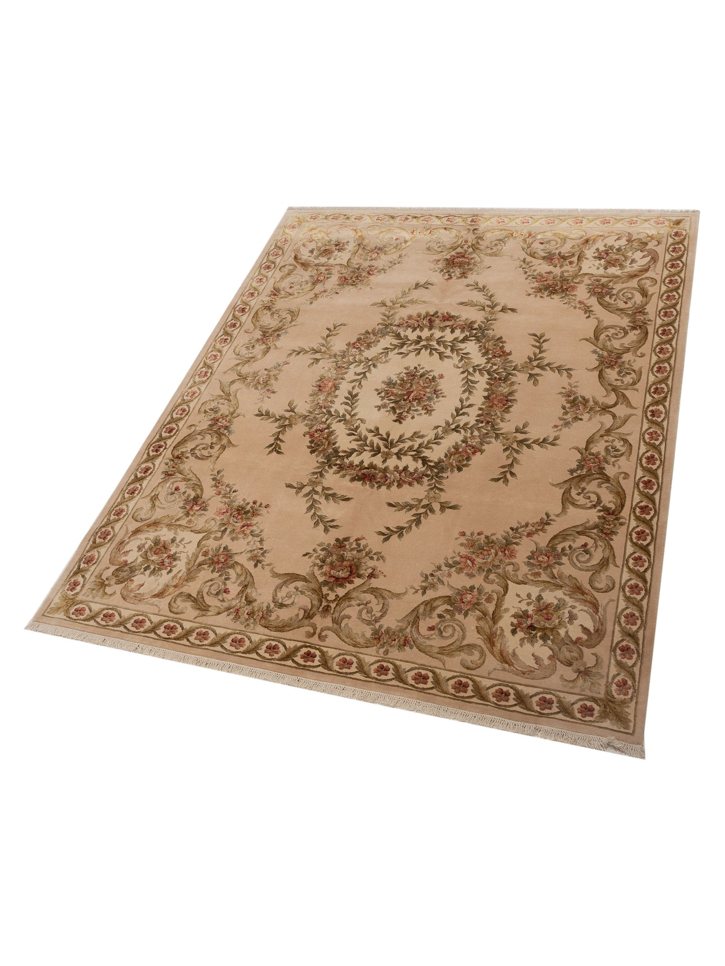 Javira Silk Beige Beige 8.2x10.2 Hand Knotted Rug