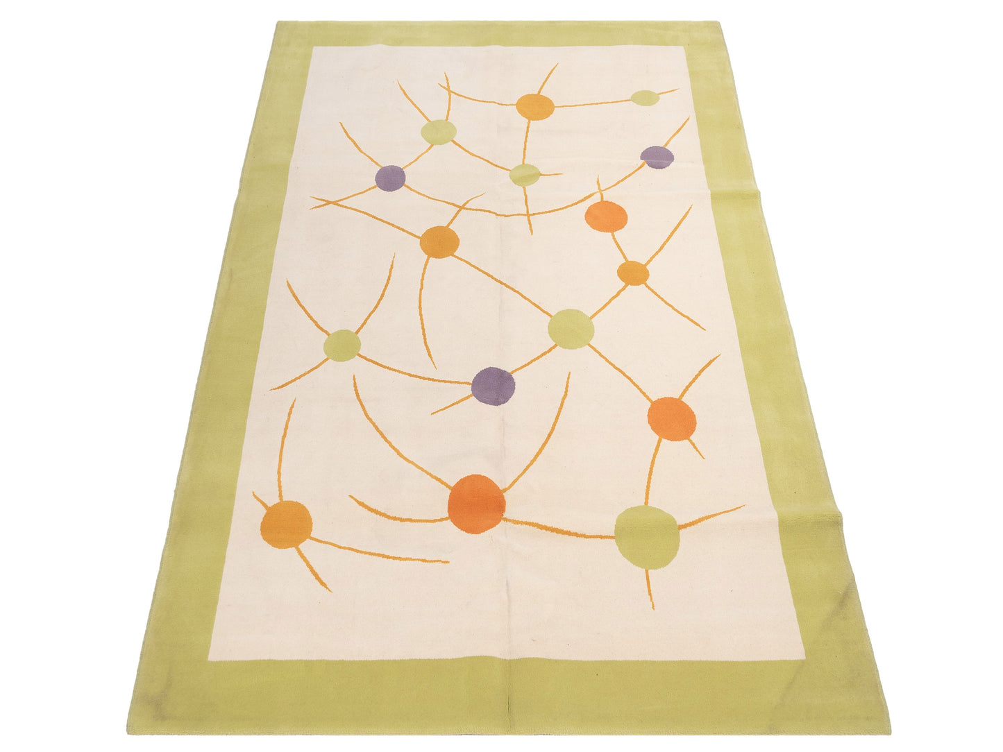 Alaric Ivory Green 6.9x9.9 Machine Made Rug